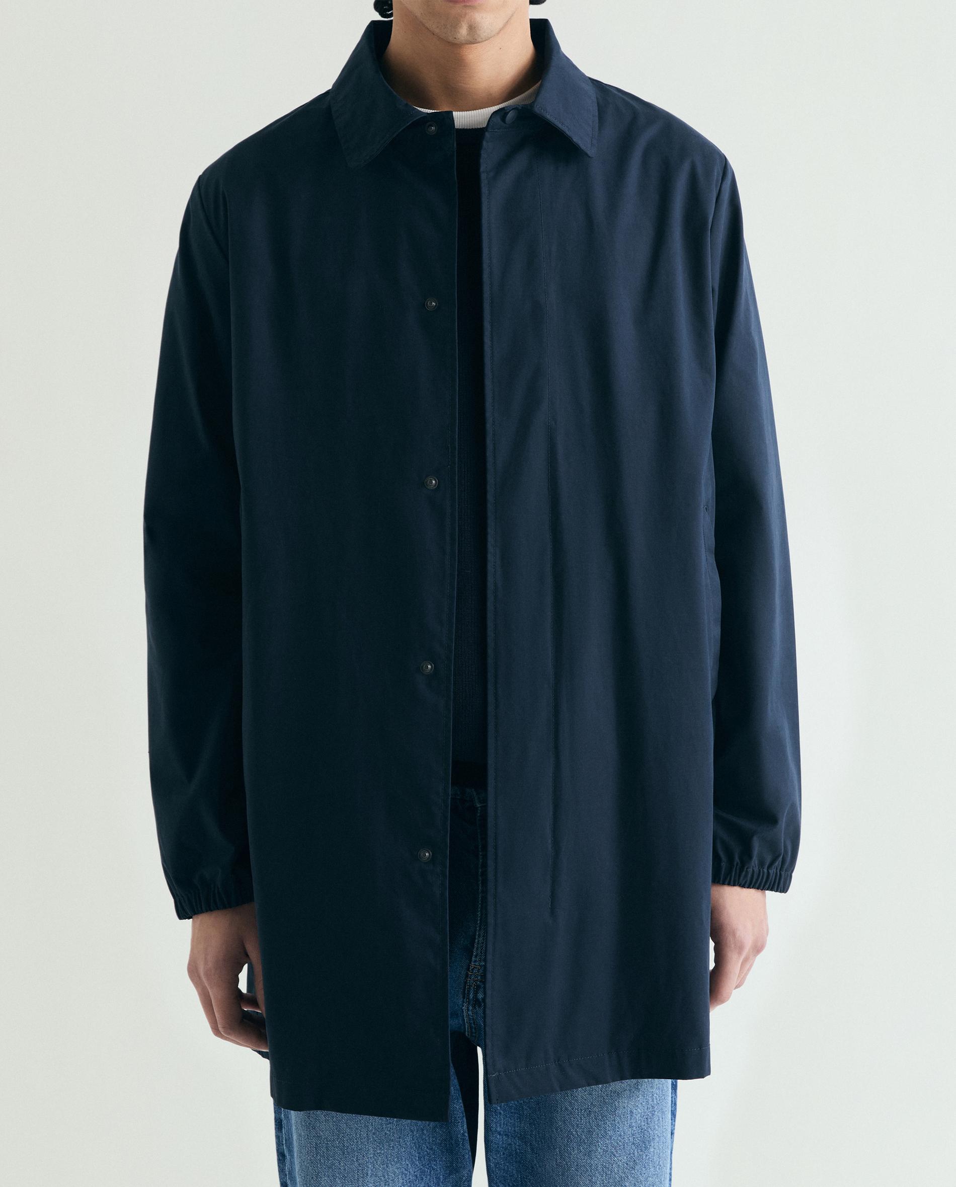 Parka Comprida com Capuz Desmontável Azul-marinho-7