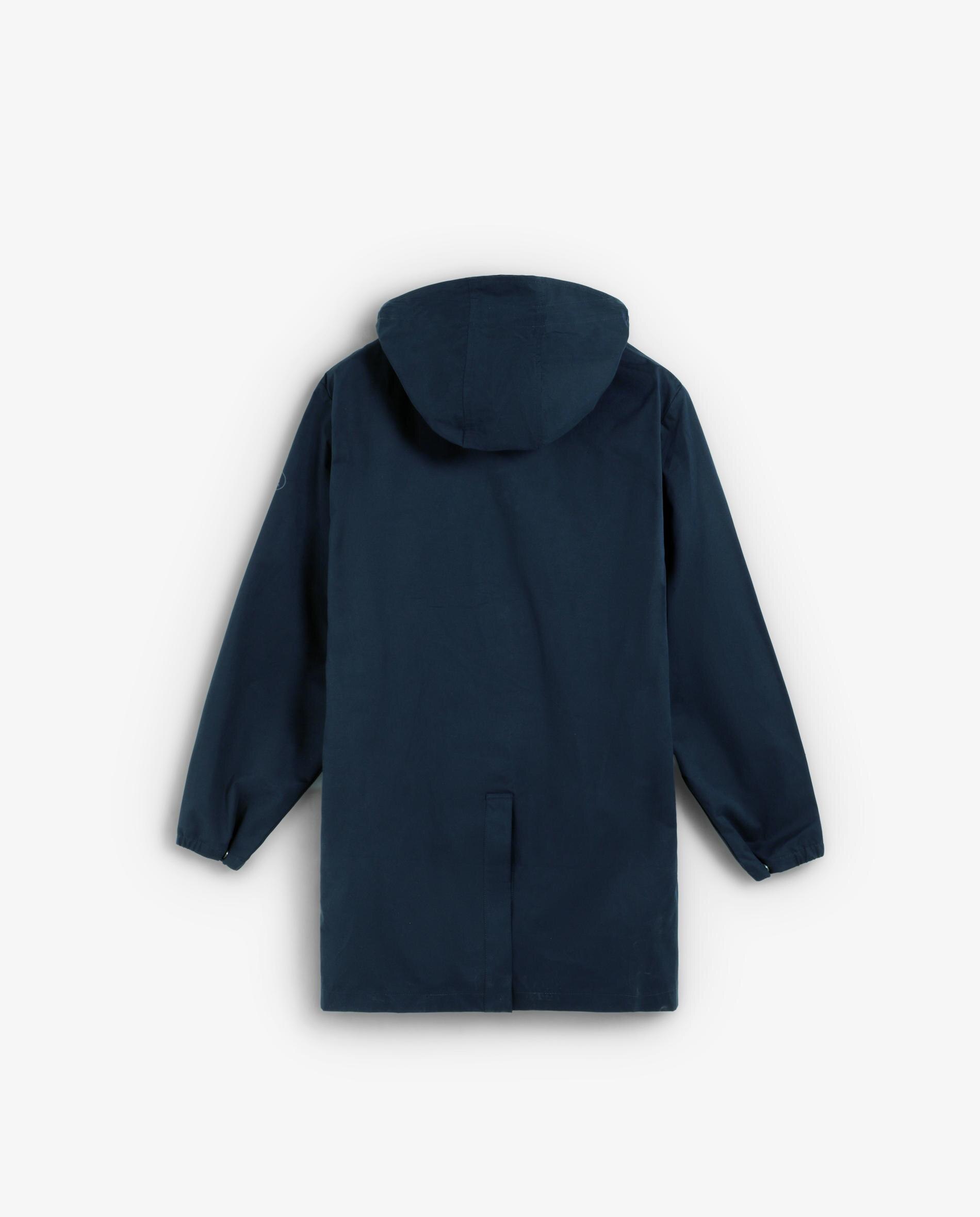 Parka Comprida com Capuz Desmontável Azul-marinho-9