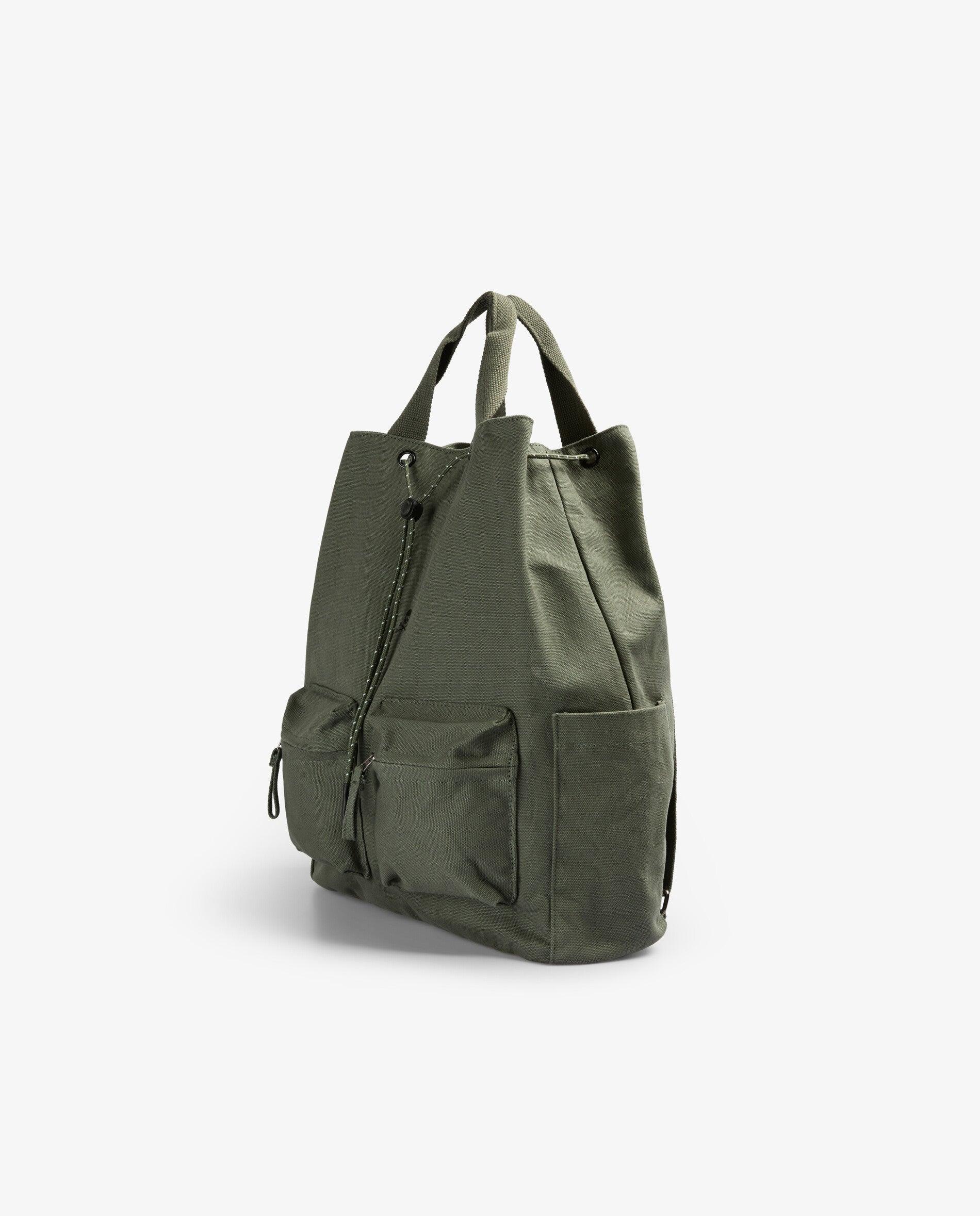Mochila com Alça Dupla Superior e Alças Reguláveis Verde-militar-3