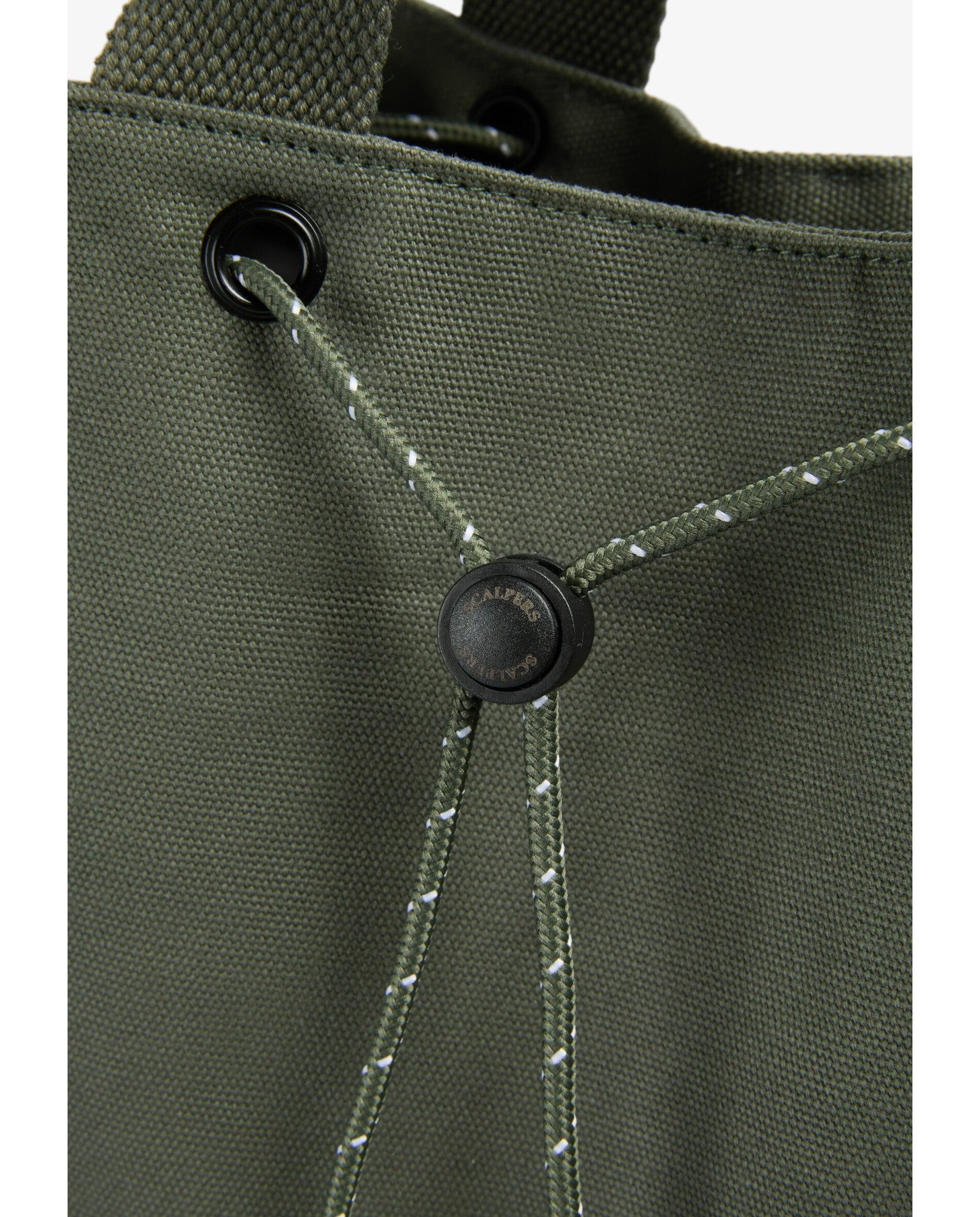 Mochila com Alça Dupla Superior e Alças Reguláveis Verde-militar-4