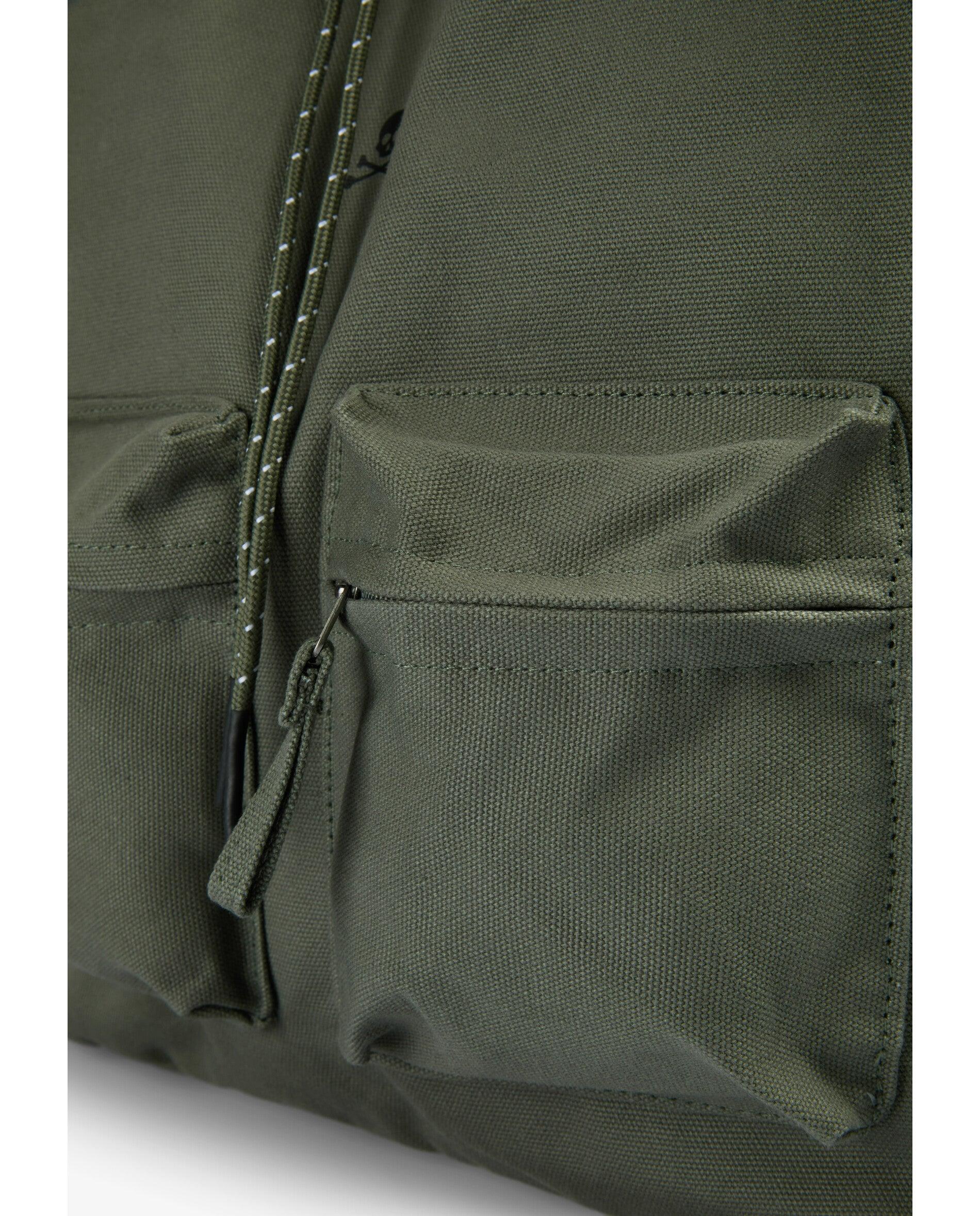 Mochila com Alça Dupla Superior e Alças Reguláveis Verde-militar-6