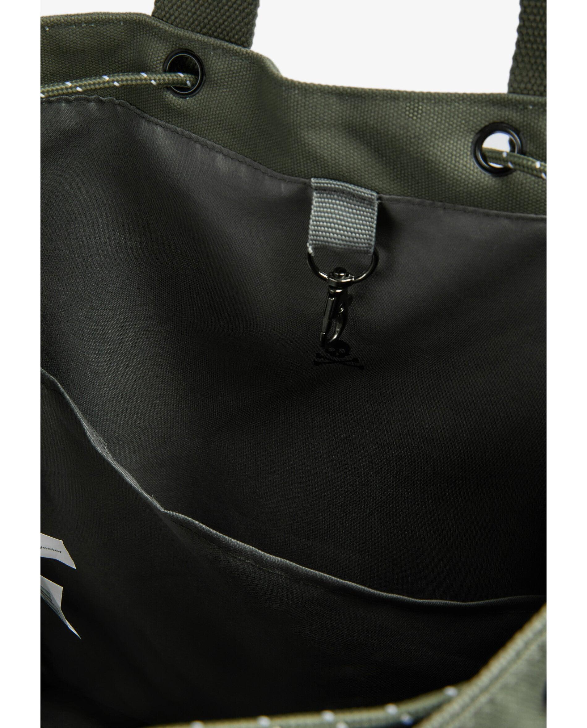 Mochila com Alça Dupla Superior e Alças Reguláveis Verde-militar-9