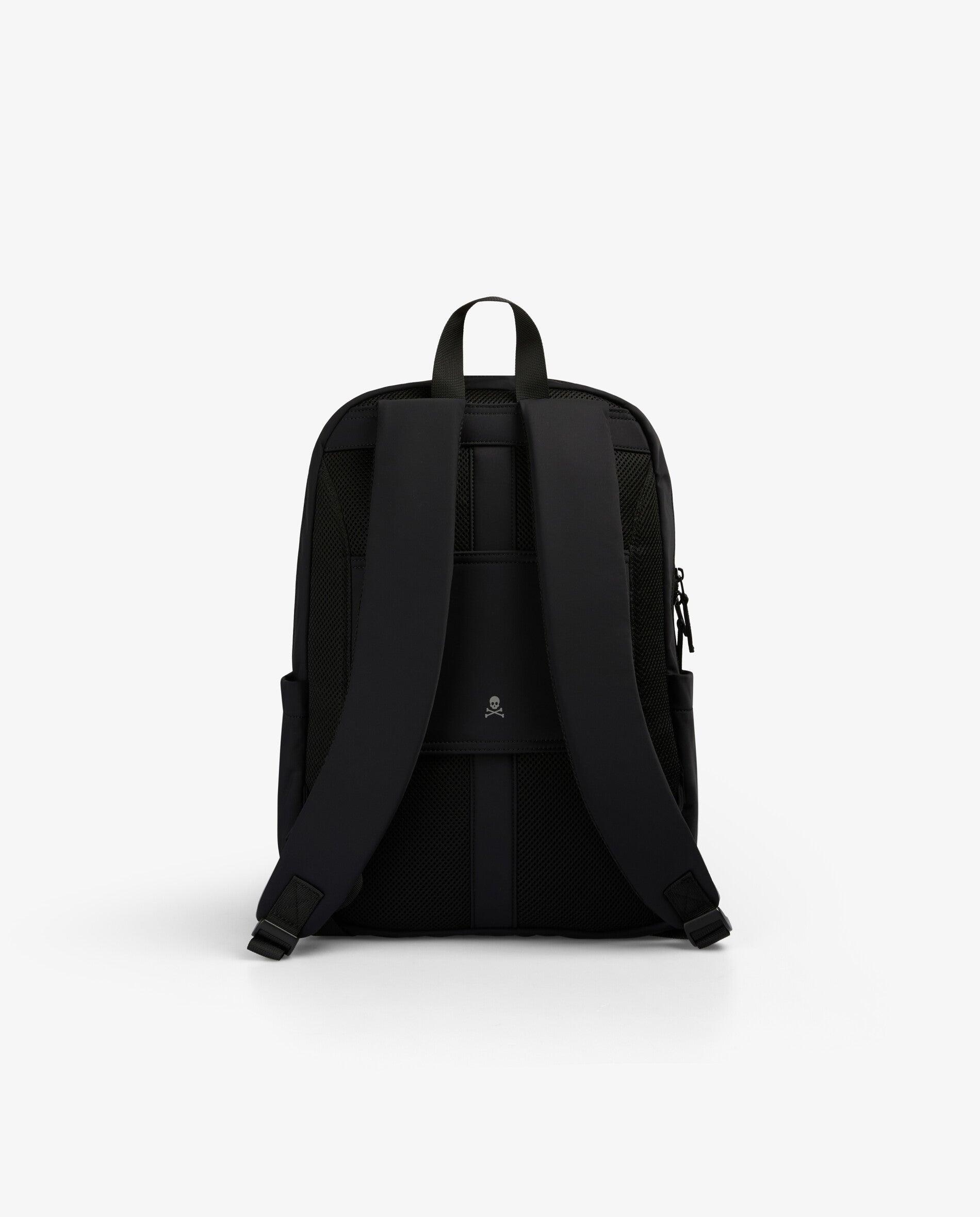 Mochila em Tecido Técnico com Bolso Duplo Preto-2