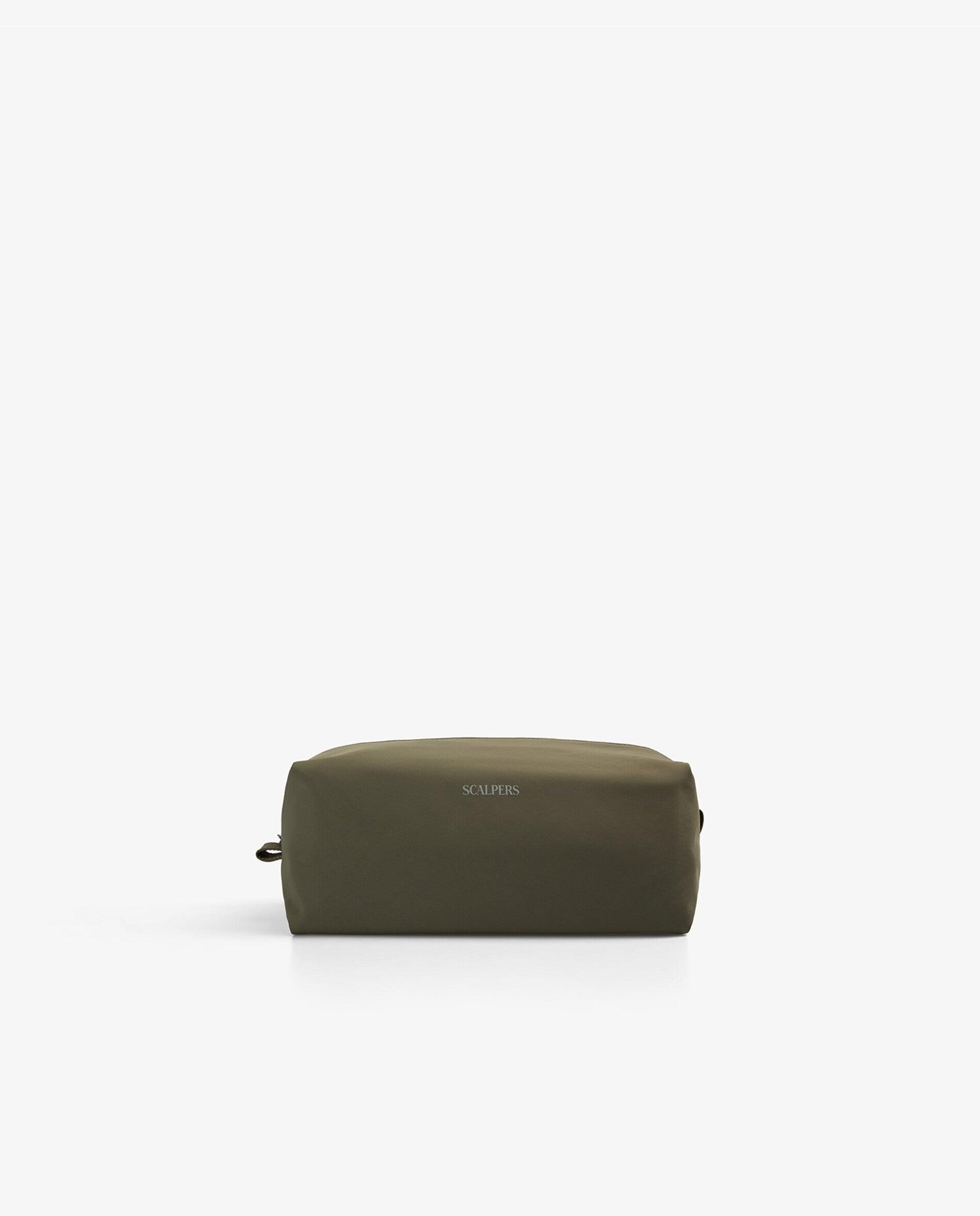 Necessaire Liso com Fecho Zip Caqui-2