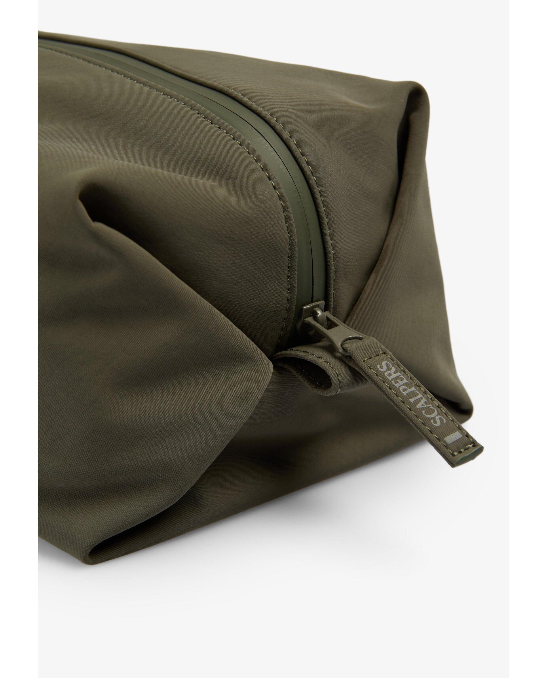 Necessaire Liso com Fecho Zip Caqui-4