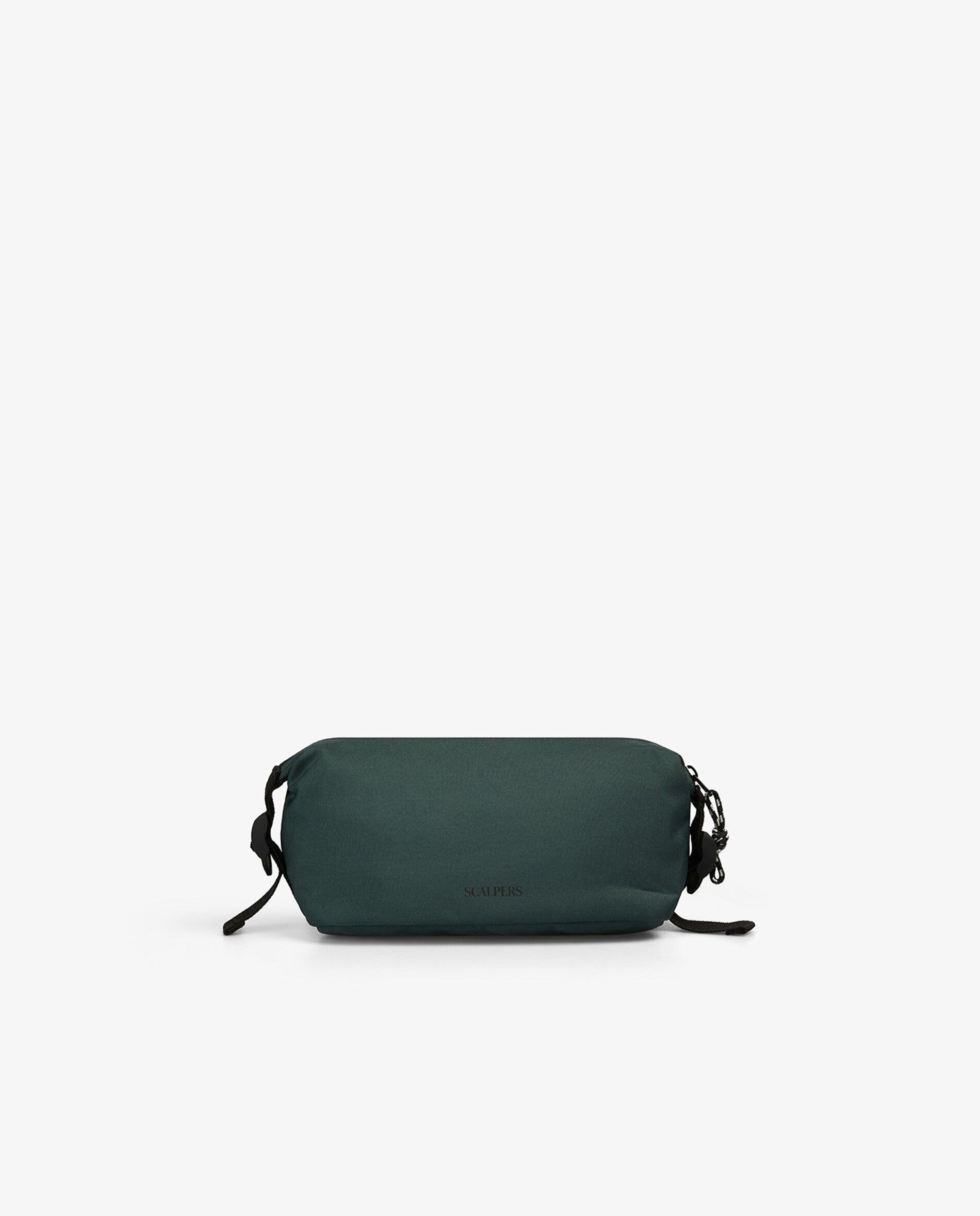 Necessaire em Tecido Resistente com Fecho Zip Verde-escuro-2