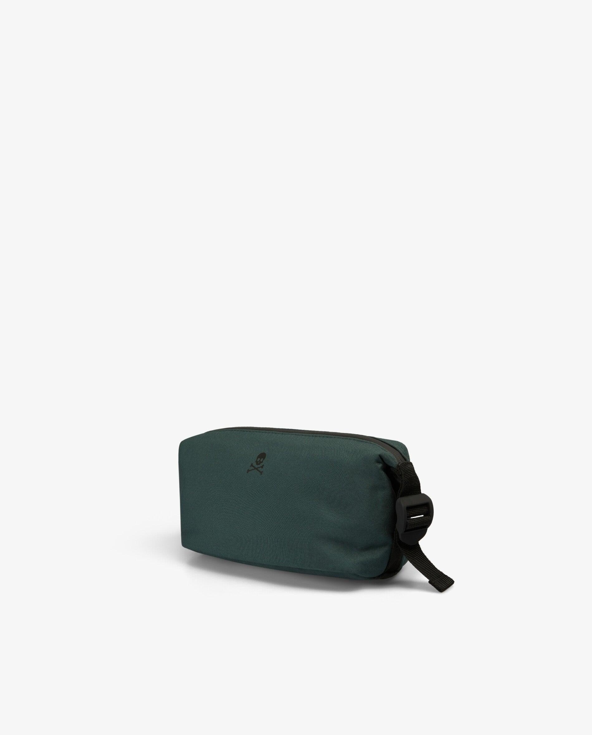 Necessaire em Tecido Resistente com Fecho Zip Verde-escuro-3