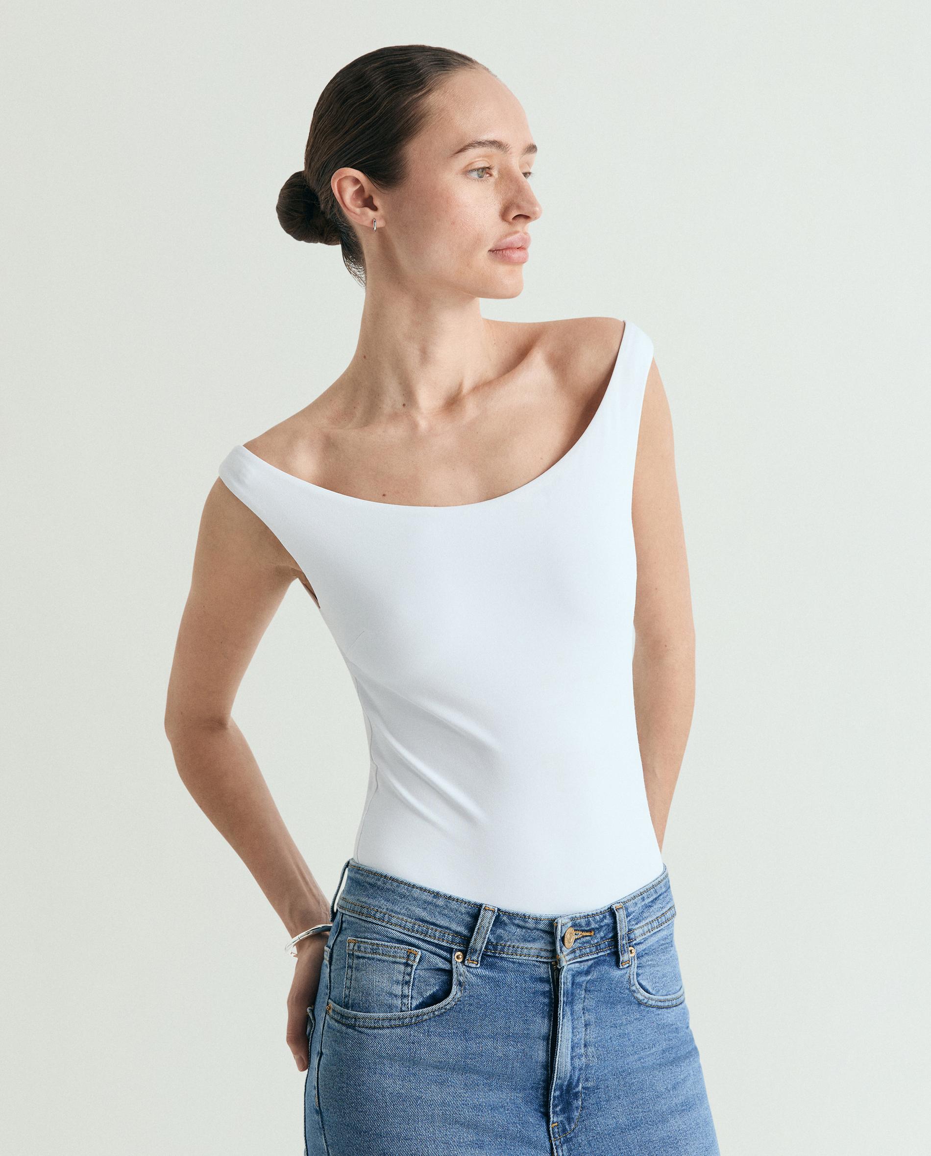 Imagem 0 de T-shirt_body Slim Fit com Ombros Descobertos