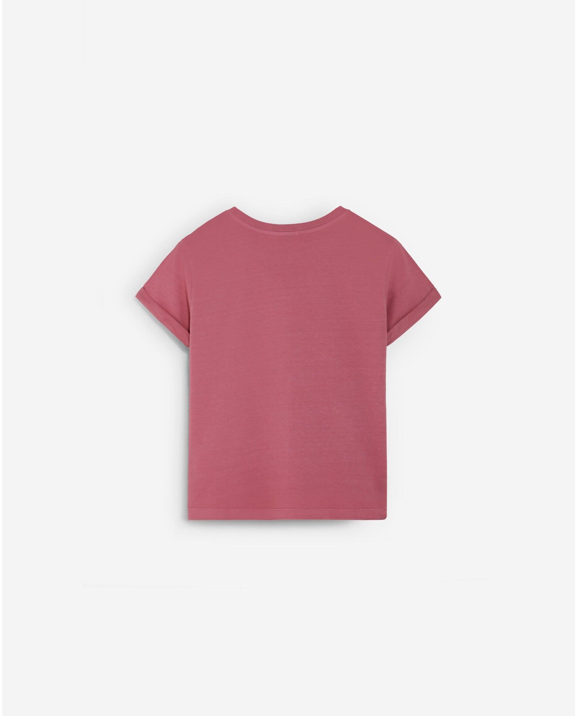 T-shirt Regular Fit de Manga Curta Rosa-6