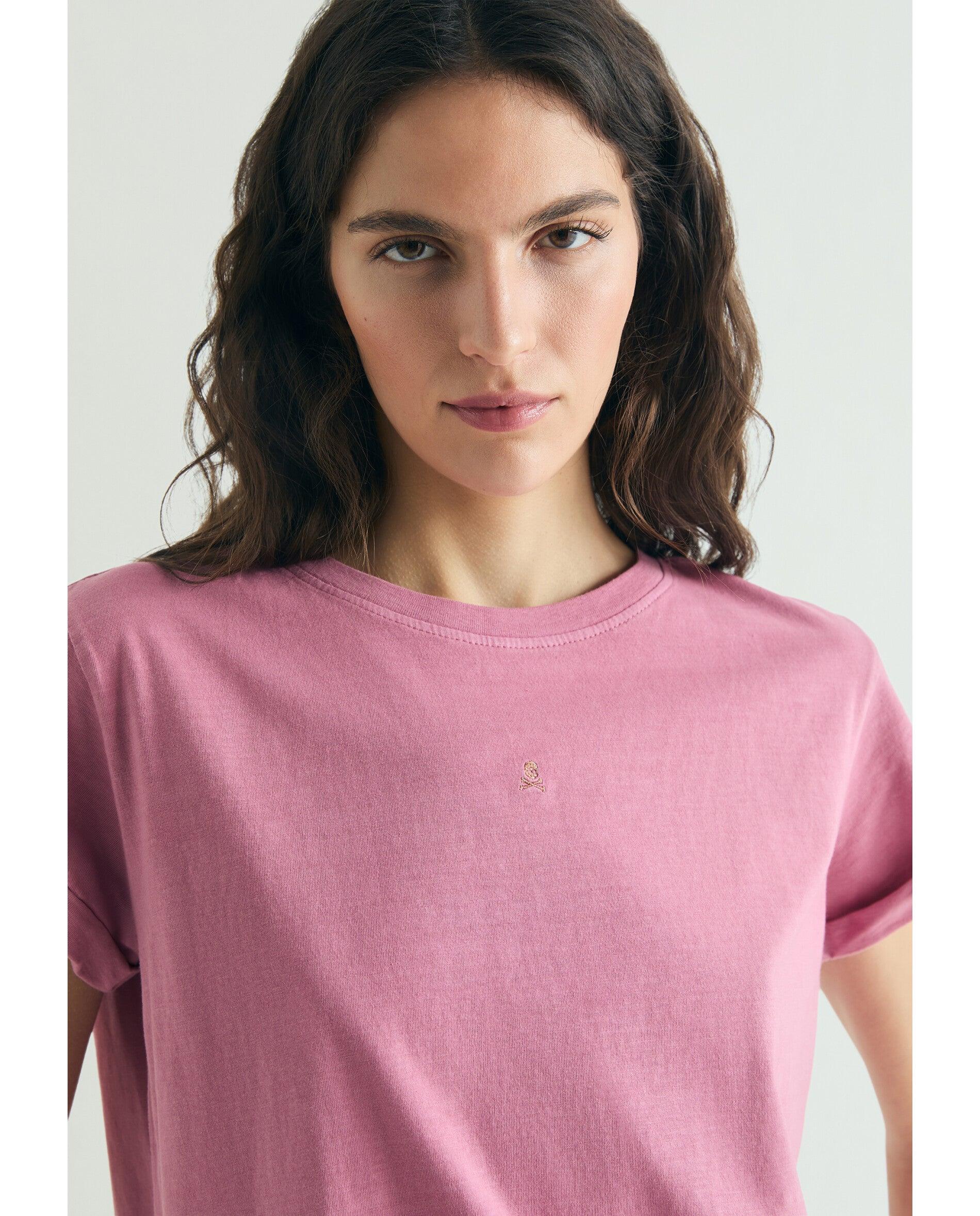 T-shirt Regular Fit de Manga Curta Rosa-7