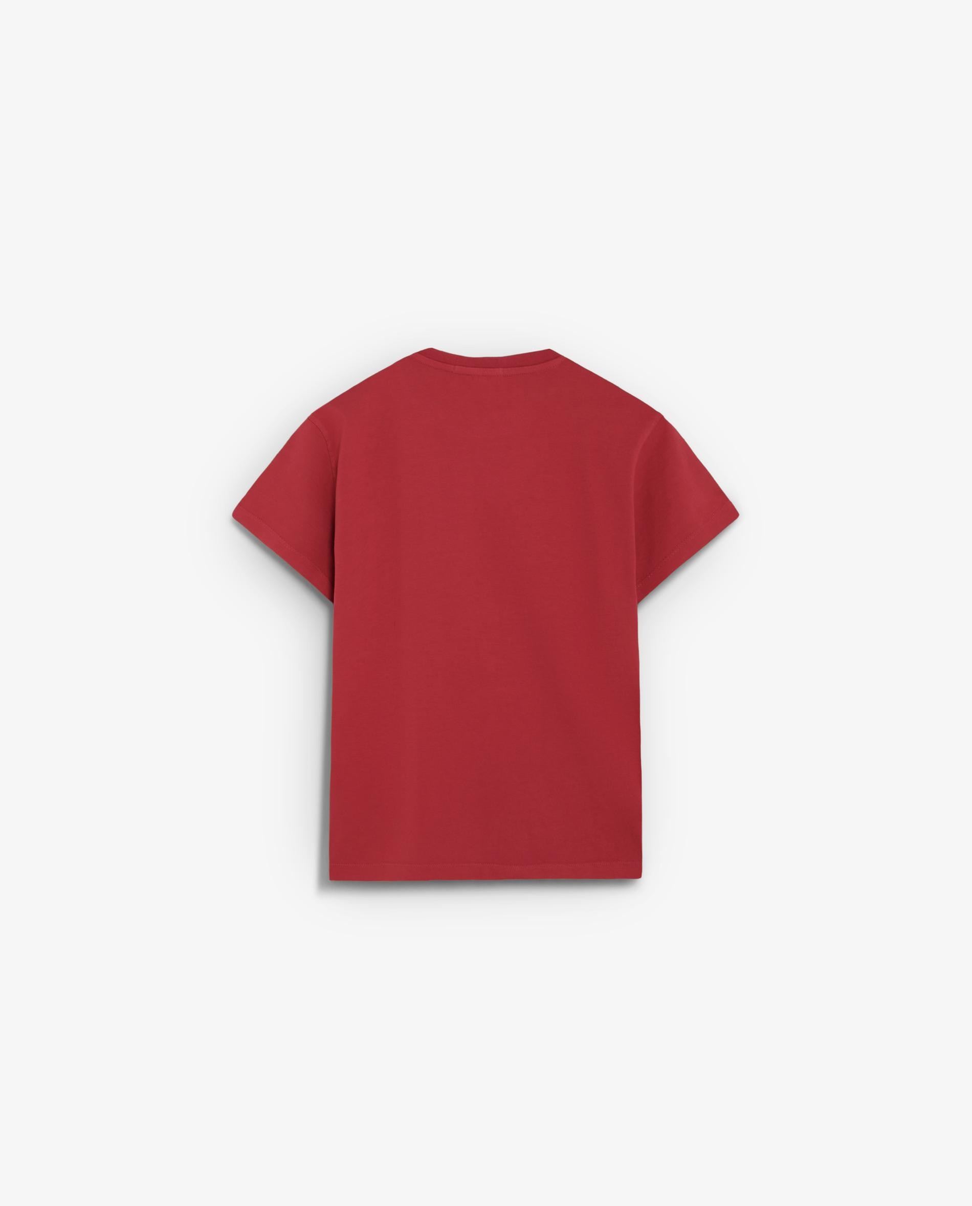 T-shirt Regular Fit de Manga Curta Vermelho-5