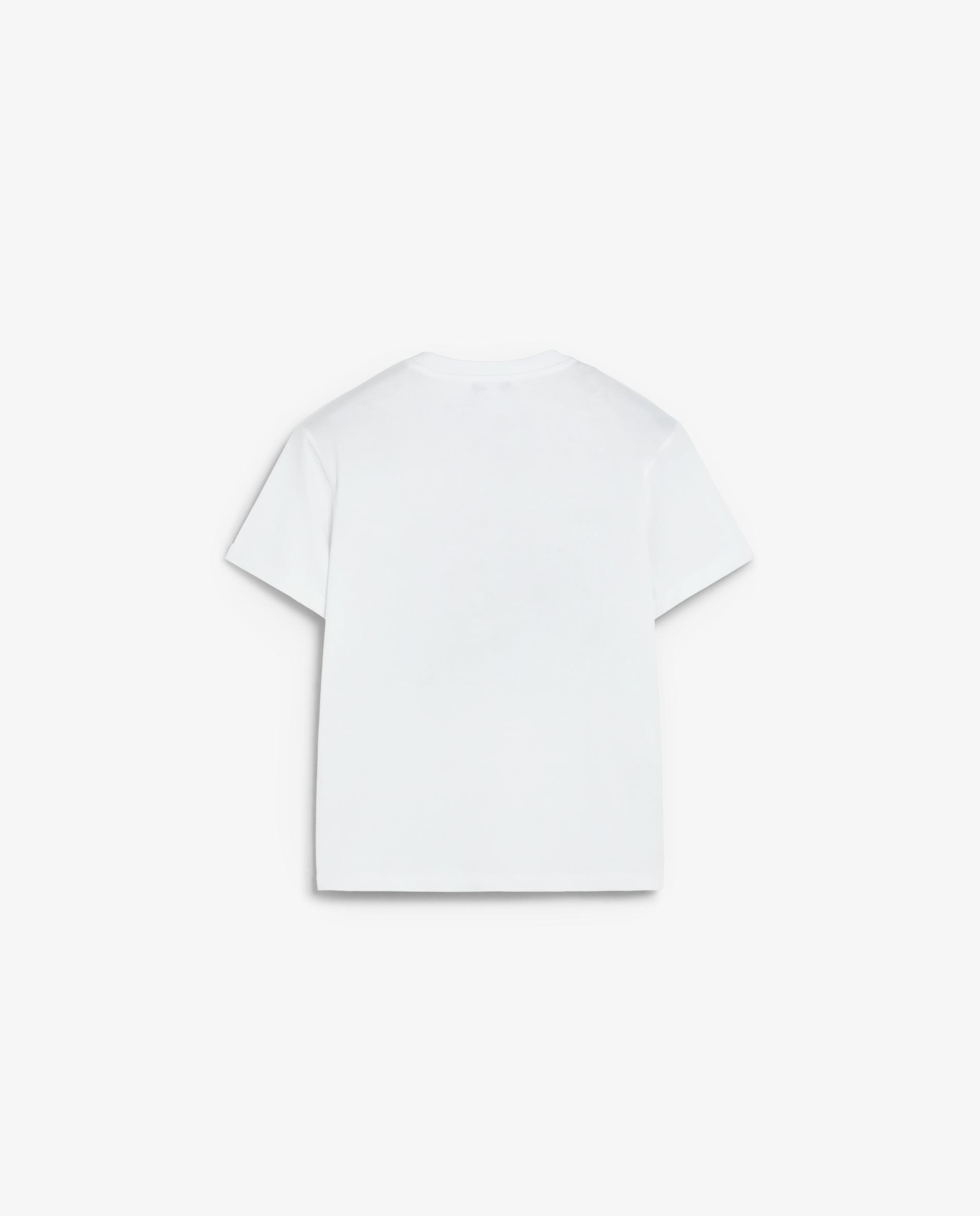 T-shirt de Manga Curta com Print Frontal Branco-5