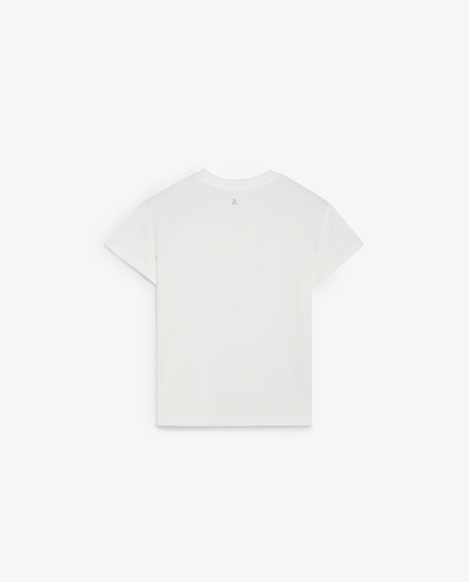 T-shirt de Manga Curta com Decote em V Branco-6