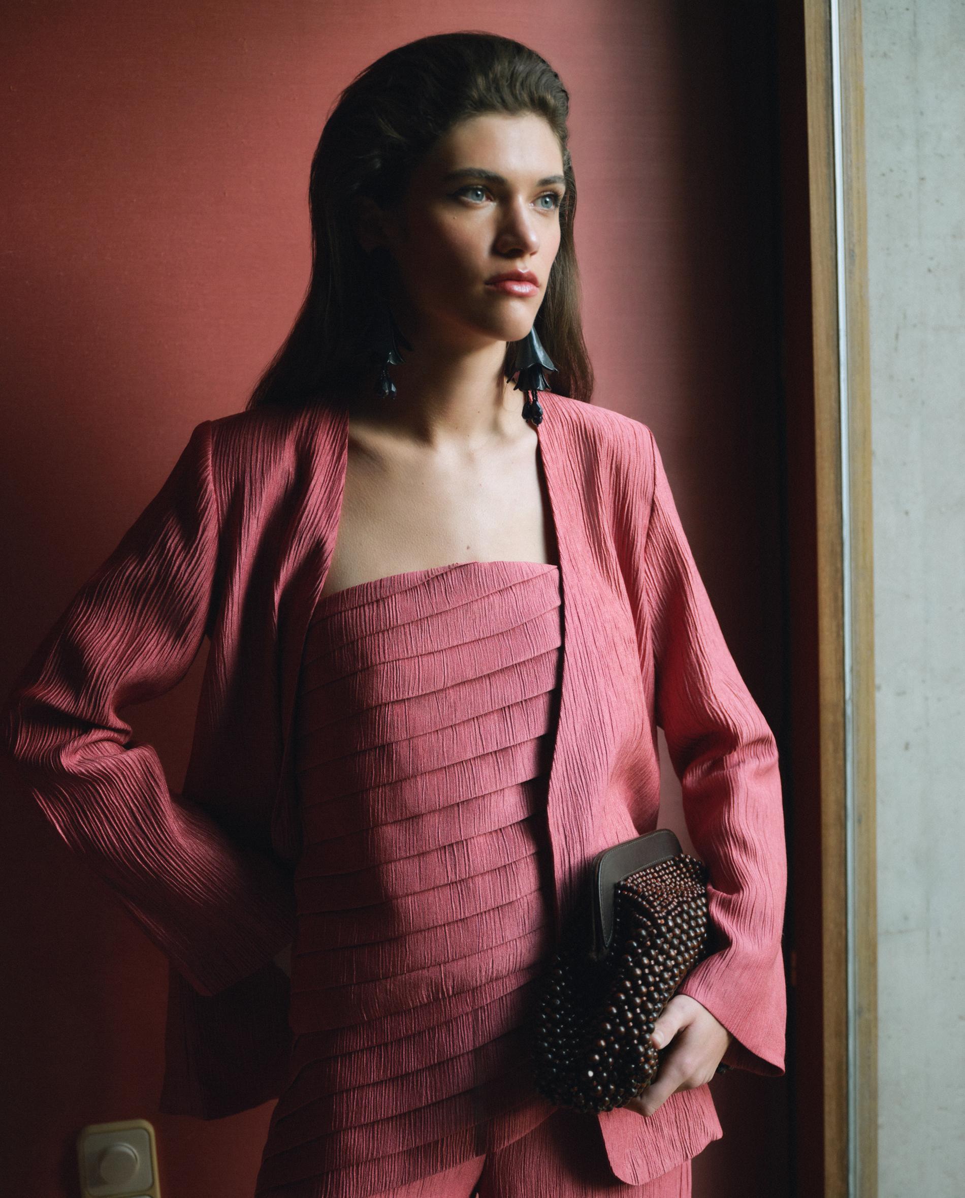 Top Acetinado com Textura Morango-3