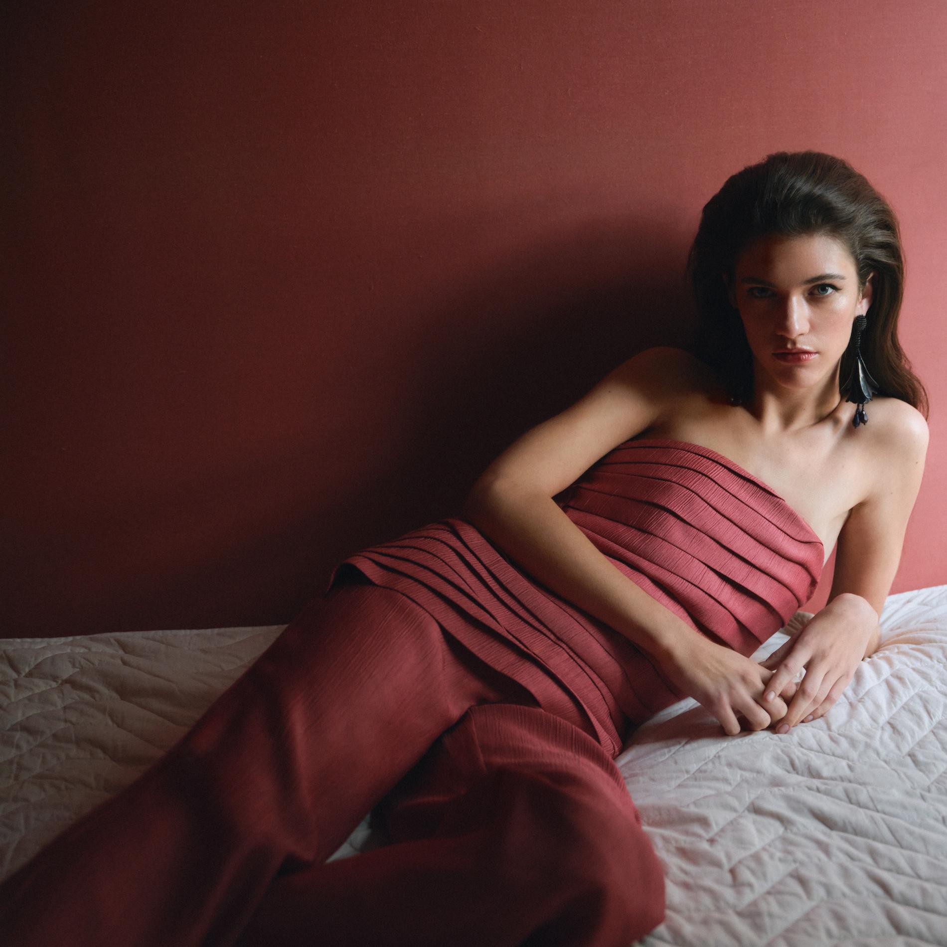 Top Acetinado com Textura Morango-4