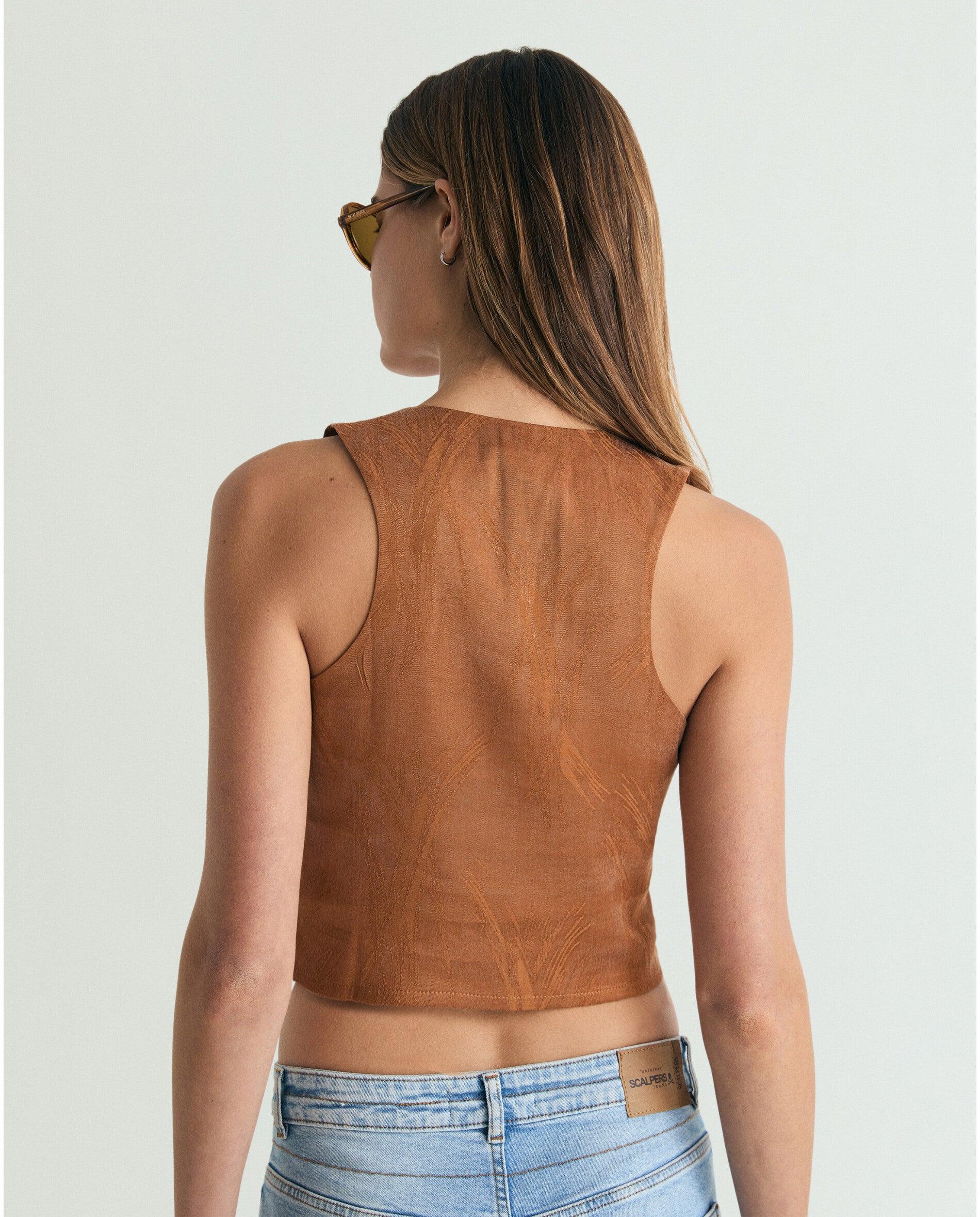 Top em Tecido Jacquard com Decote Cruzado Laguna-2