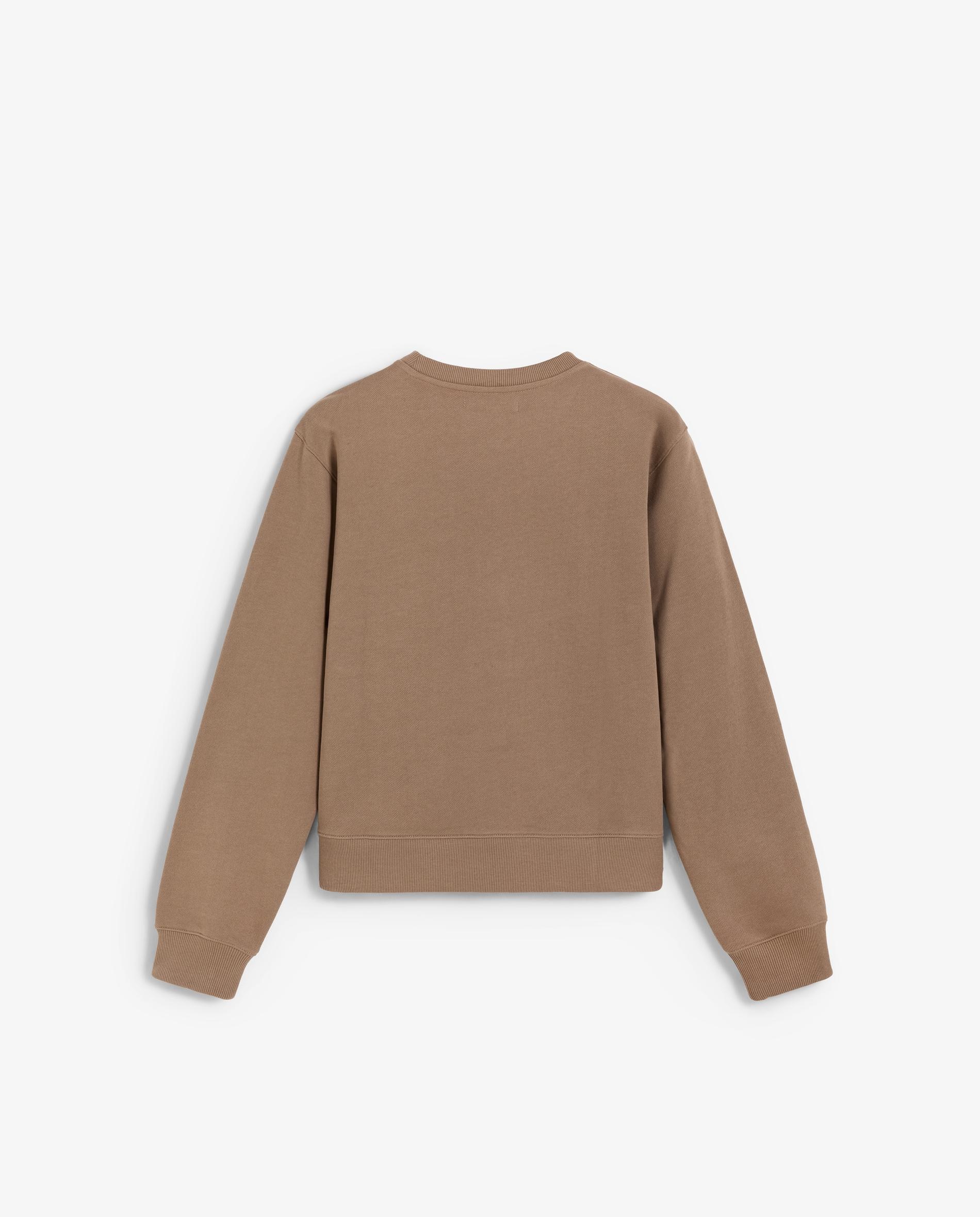 Sweatshirt de Algodão com Gola Redonda Taupe-5
