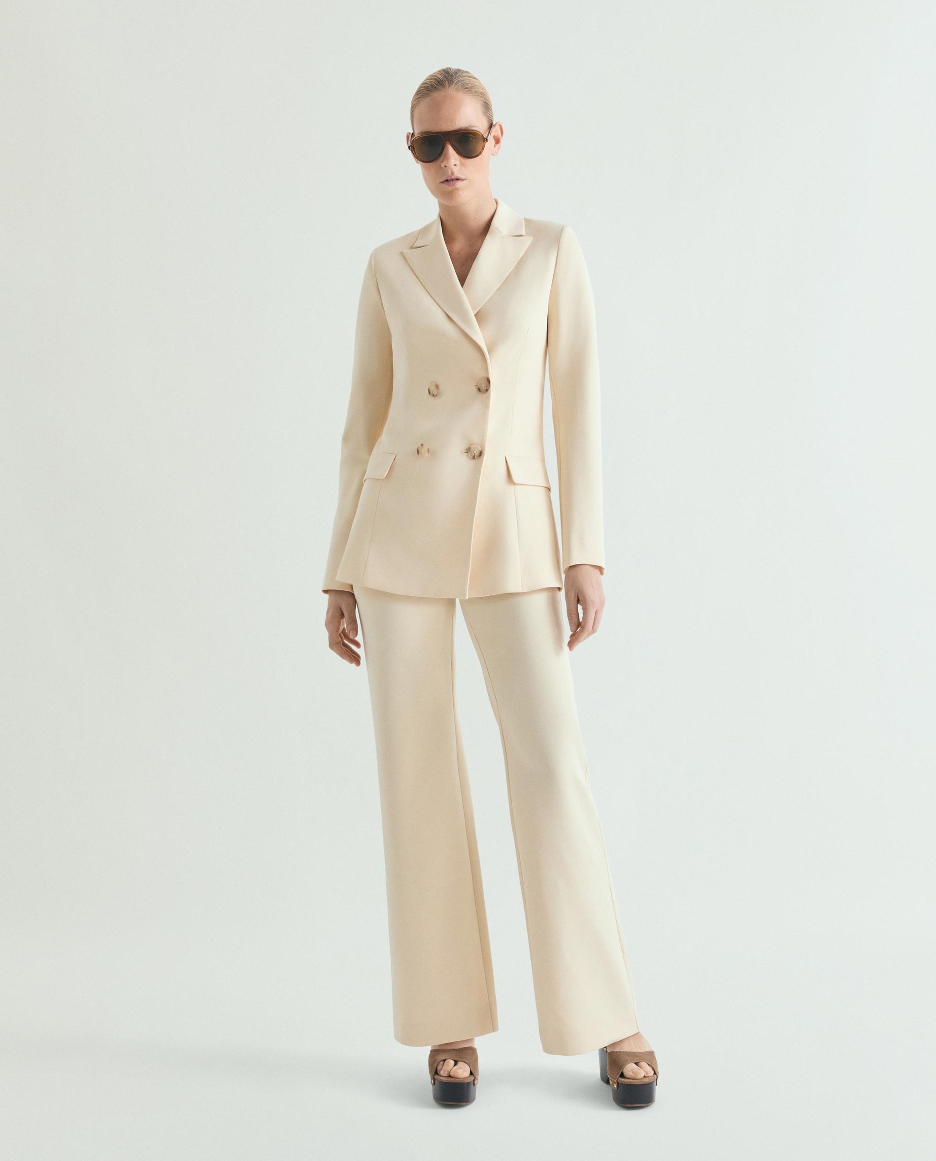 Blazer Cruzado com Botões Duplos Amarelo-6