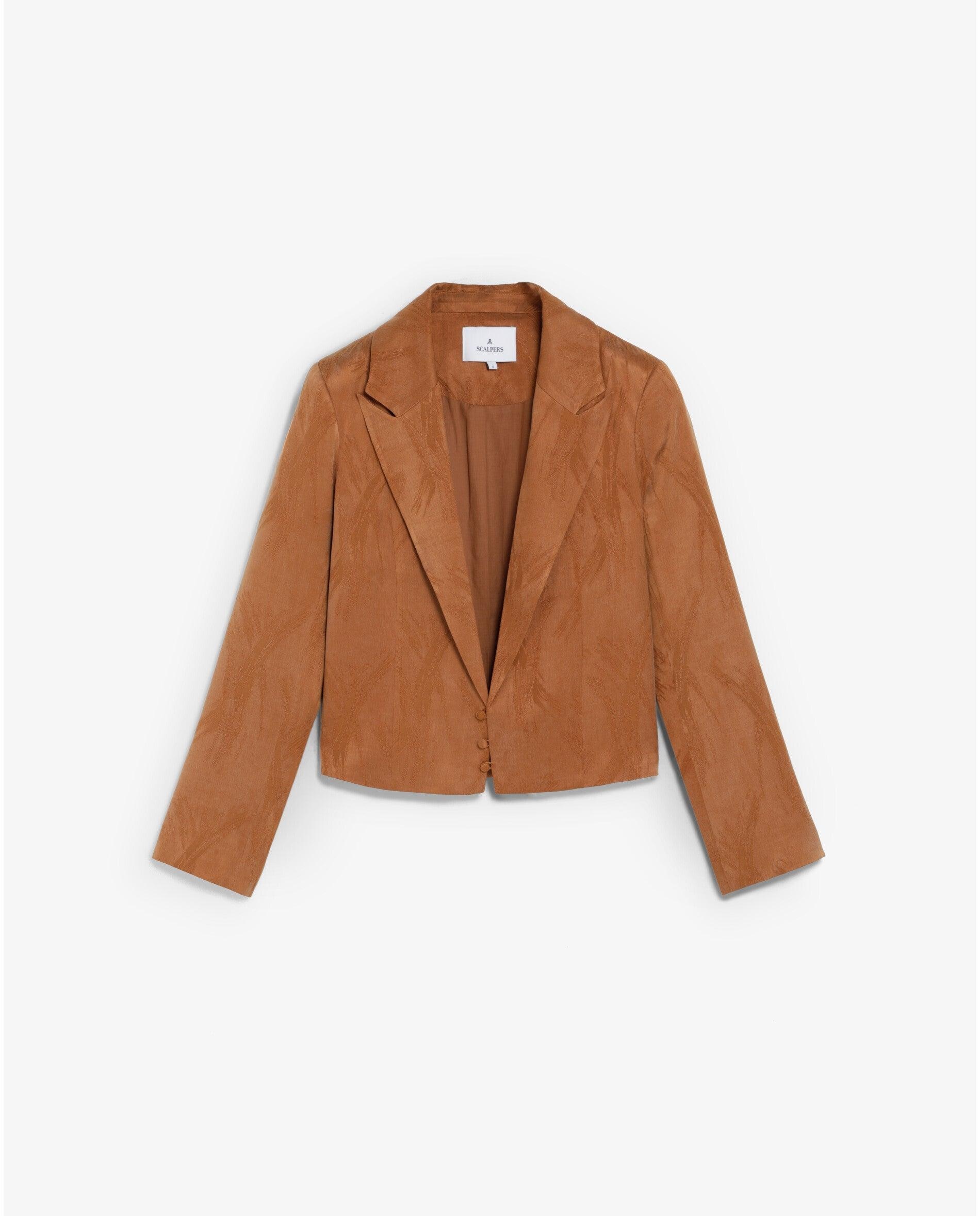 Blazer Curto em Tecido Jacquard Laguna-6