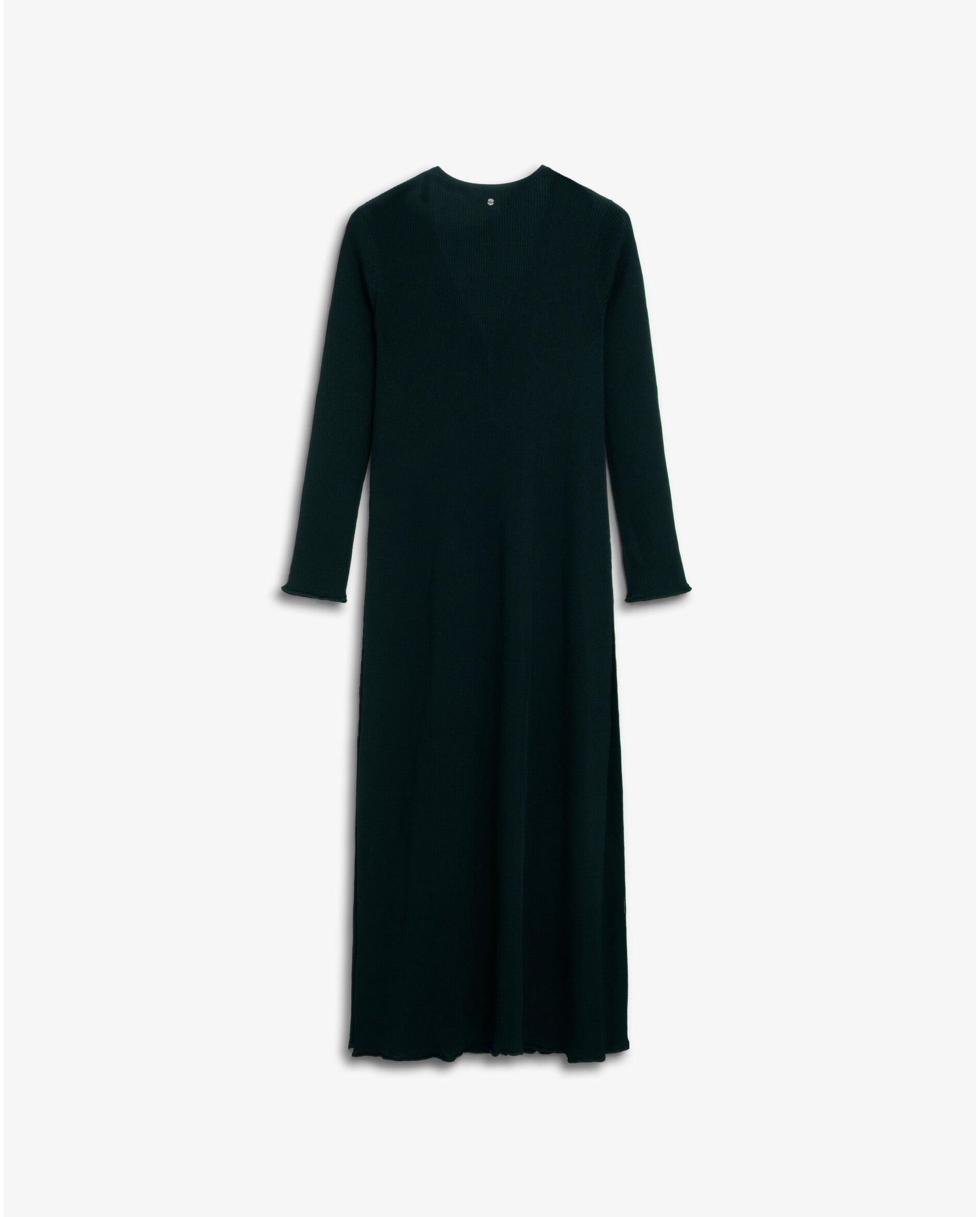 Cardigan Comprido de Malha Canelada Preto-7