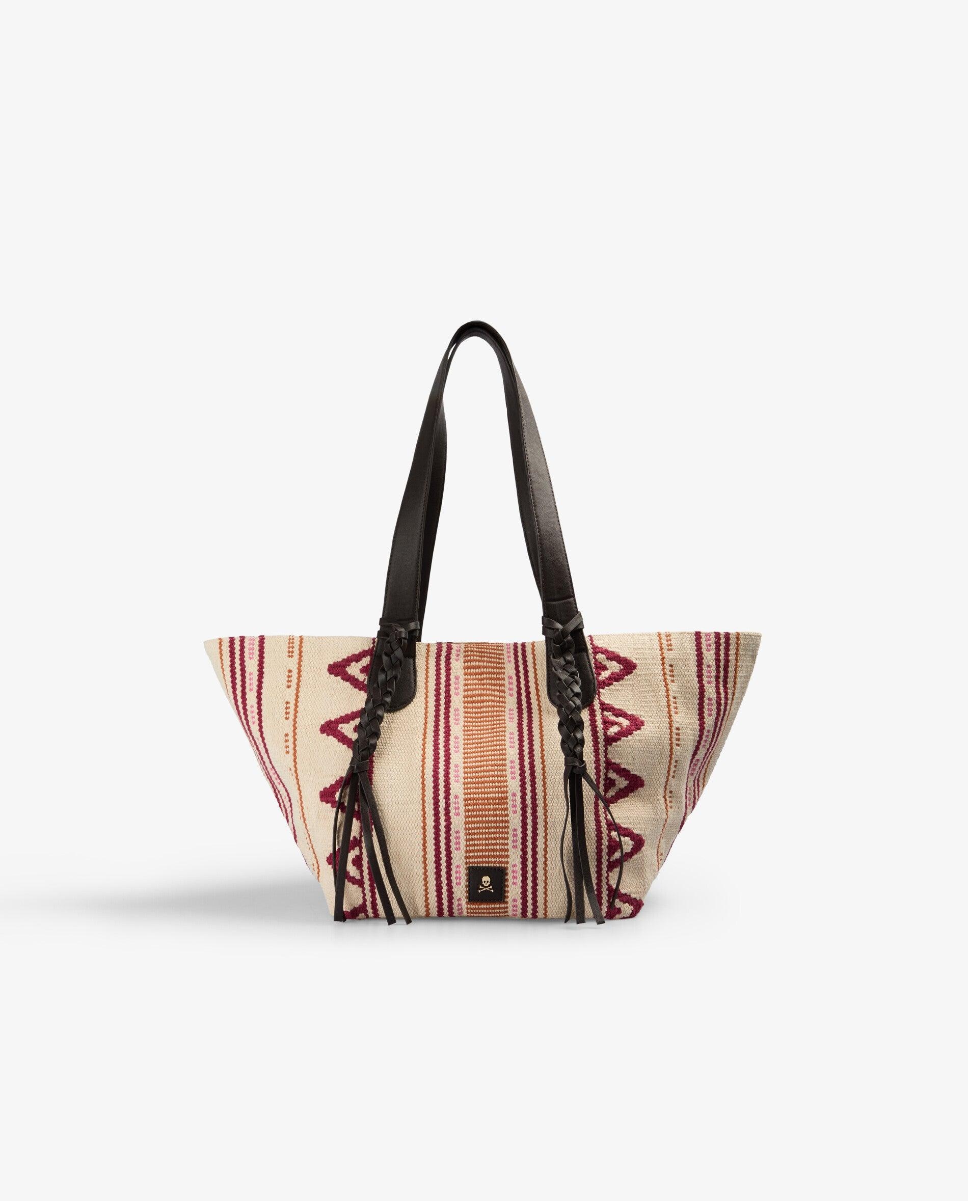 Imagem 0 de Shopper Estampado em Tecido Entrançado