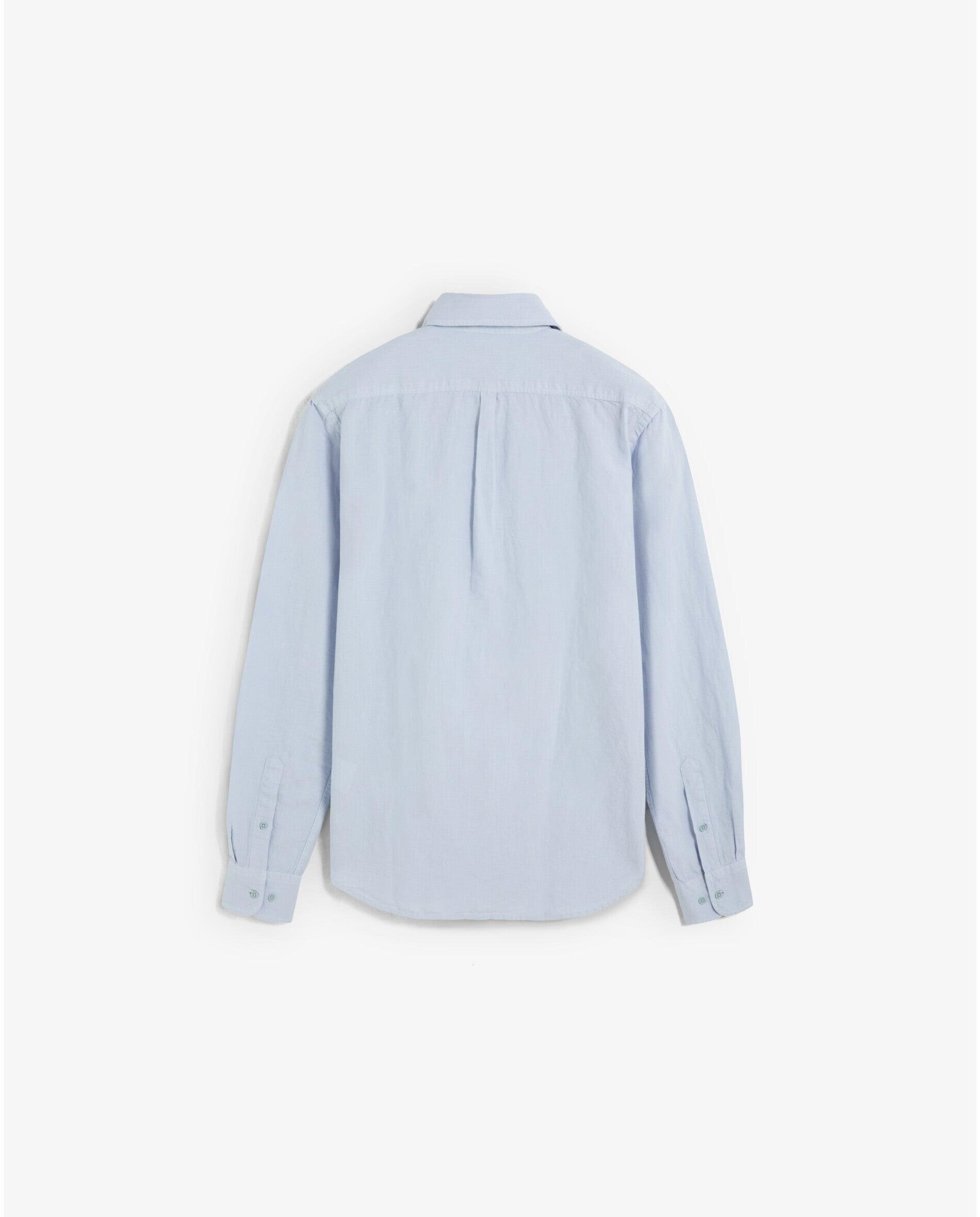 Camisa Regular Fit com Caveira Bordada Azul-claro-2