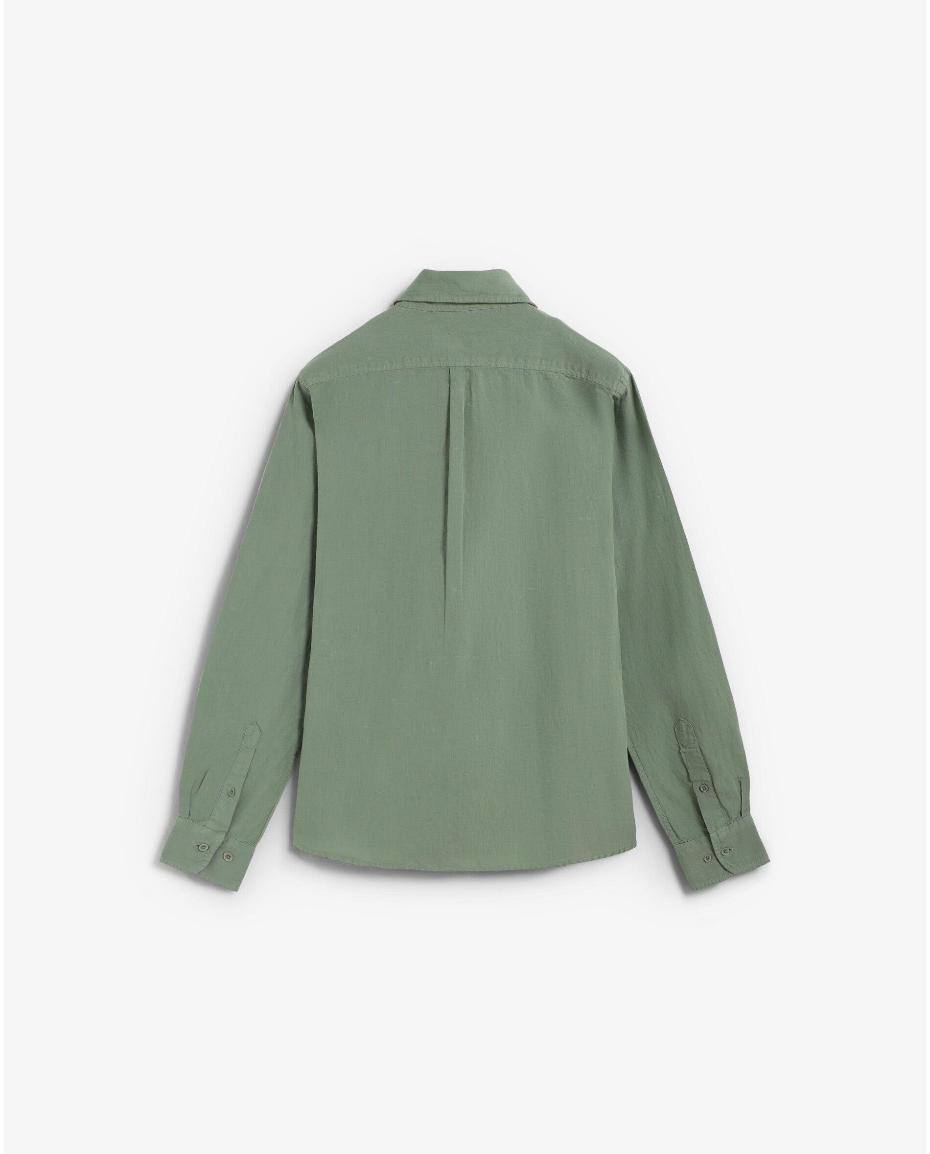 Camisa Regular Fit com Caveira Bordada Verde-claro-2