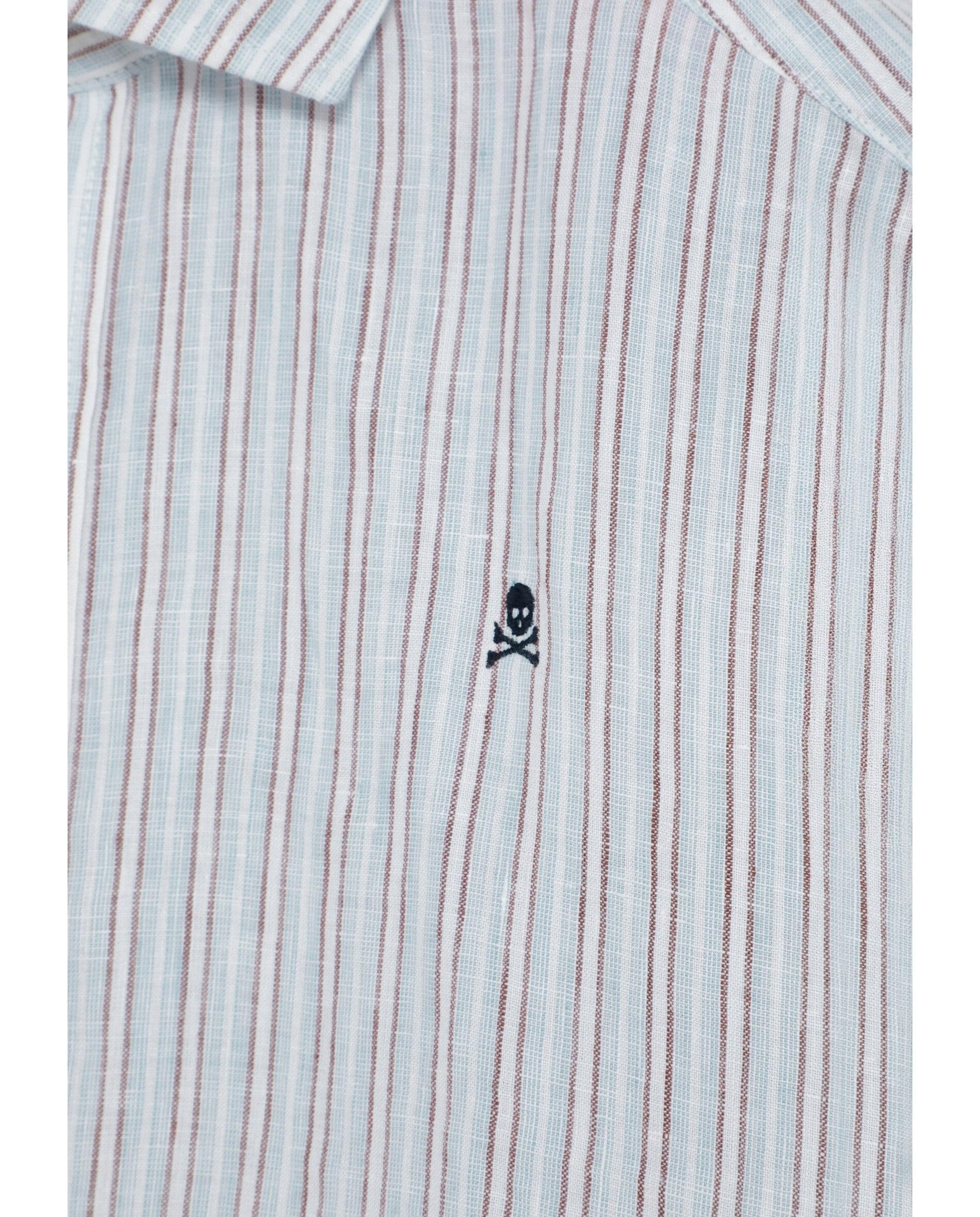 Camisa Regular Fit Às Riscas Multicolor-3