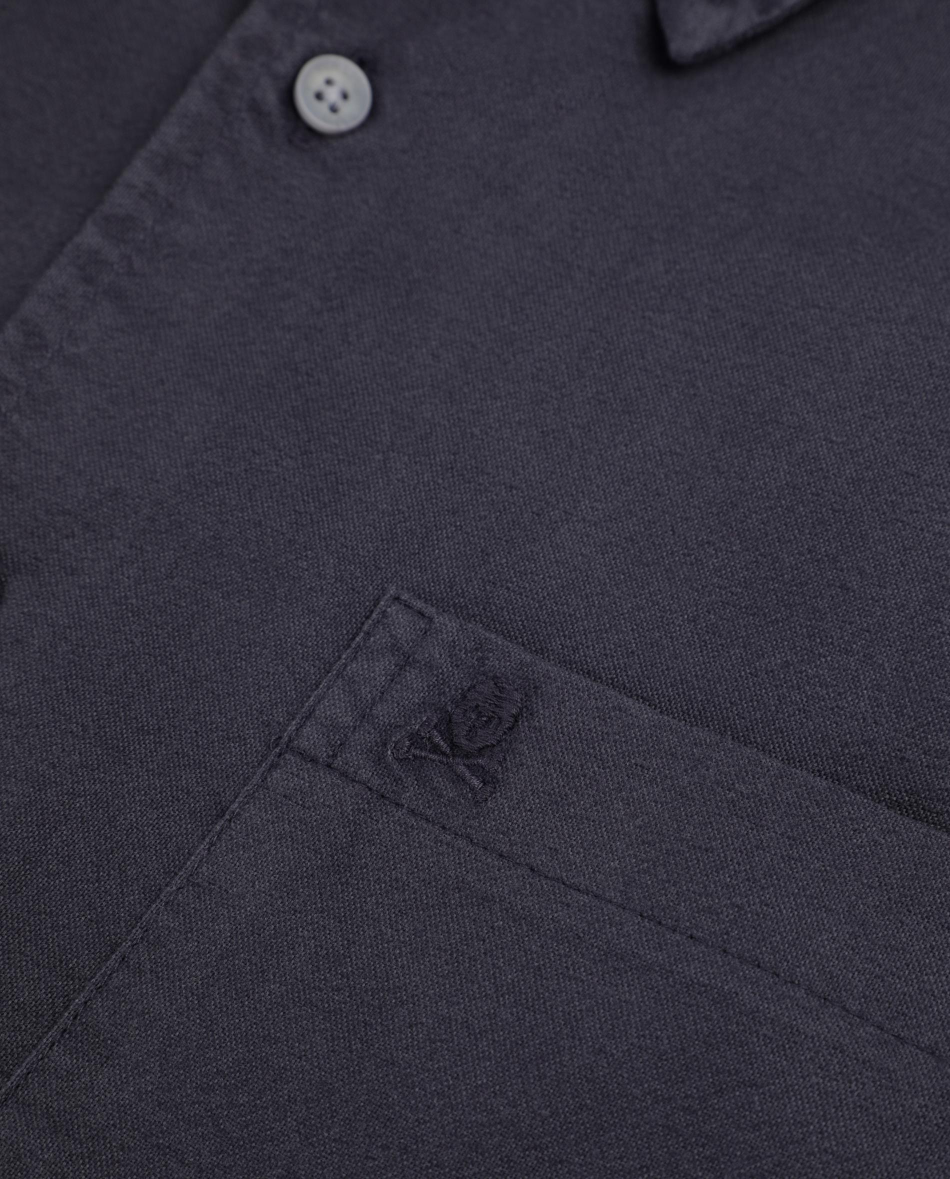 Camisa Regular de Manga Comprida Navy-4