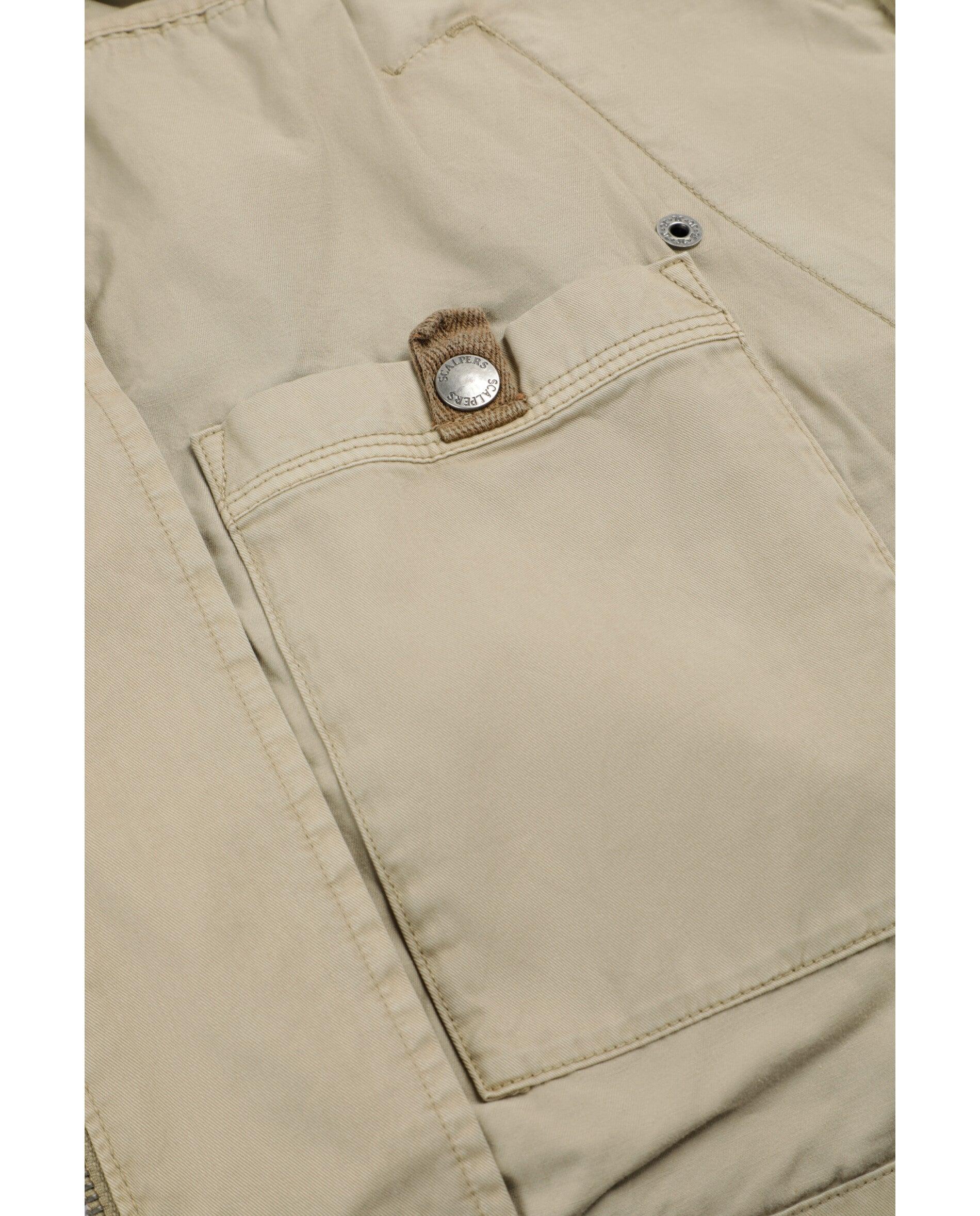 Casaco com Capuz e Fecho Zip Camel-8
