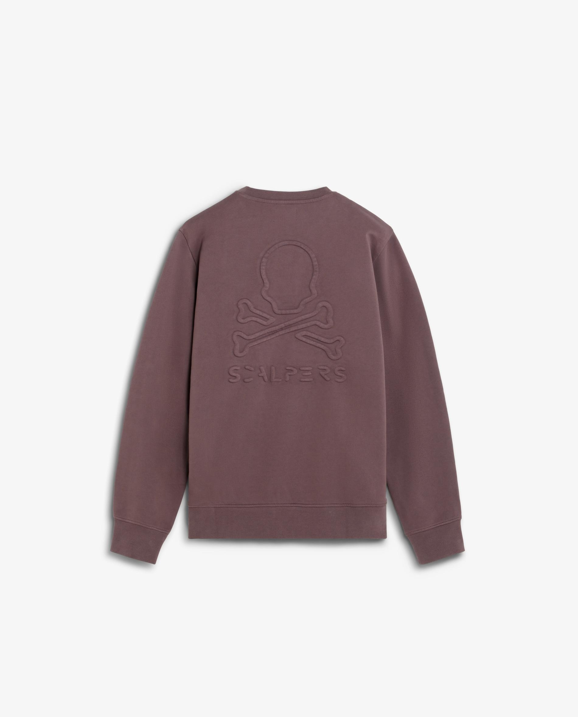 Sweatshirt sem Capuz com Gola Redonda e Logo Posterior e Frontal Bordeaux-7