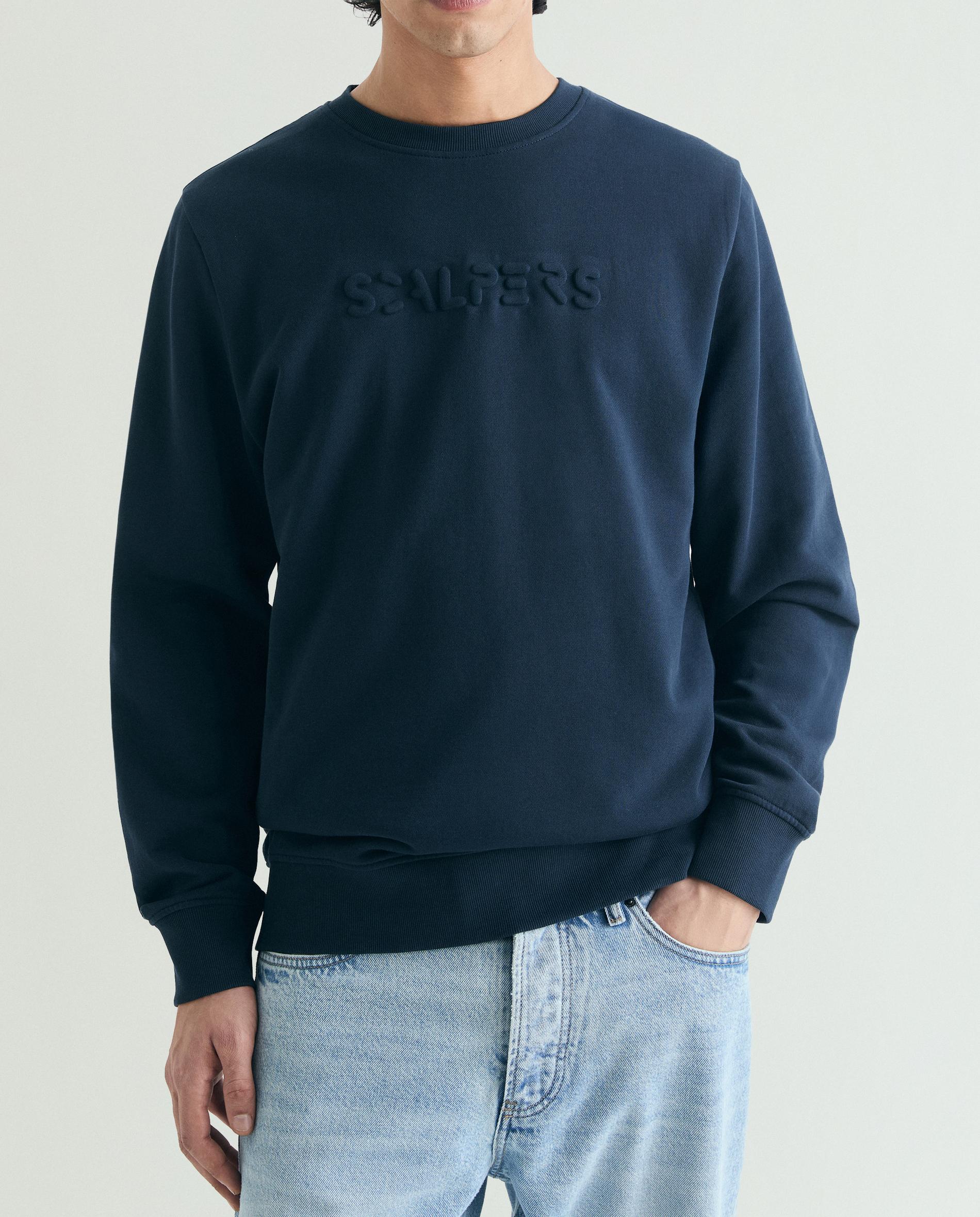 Imagem 0 de Sweatshirt sem Capuz com Gola Redonda e Logo Posterior e Frontal