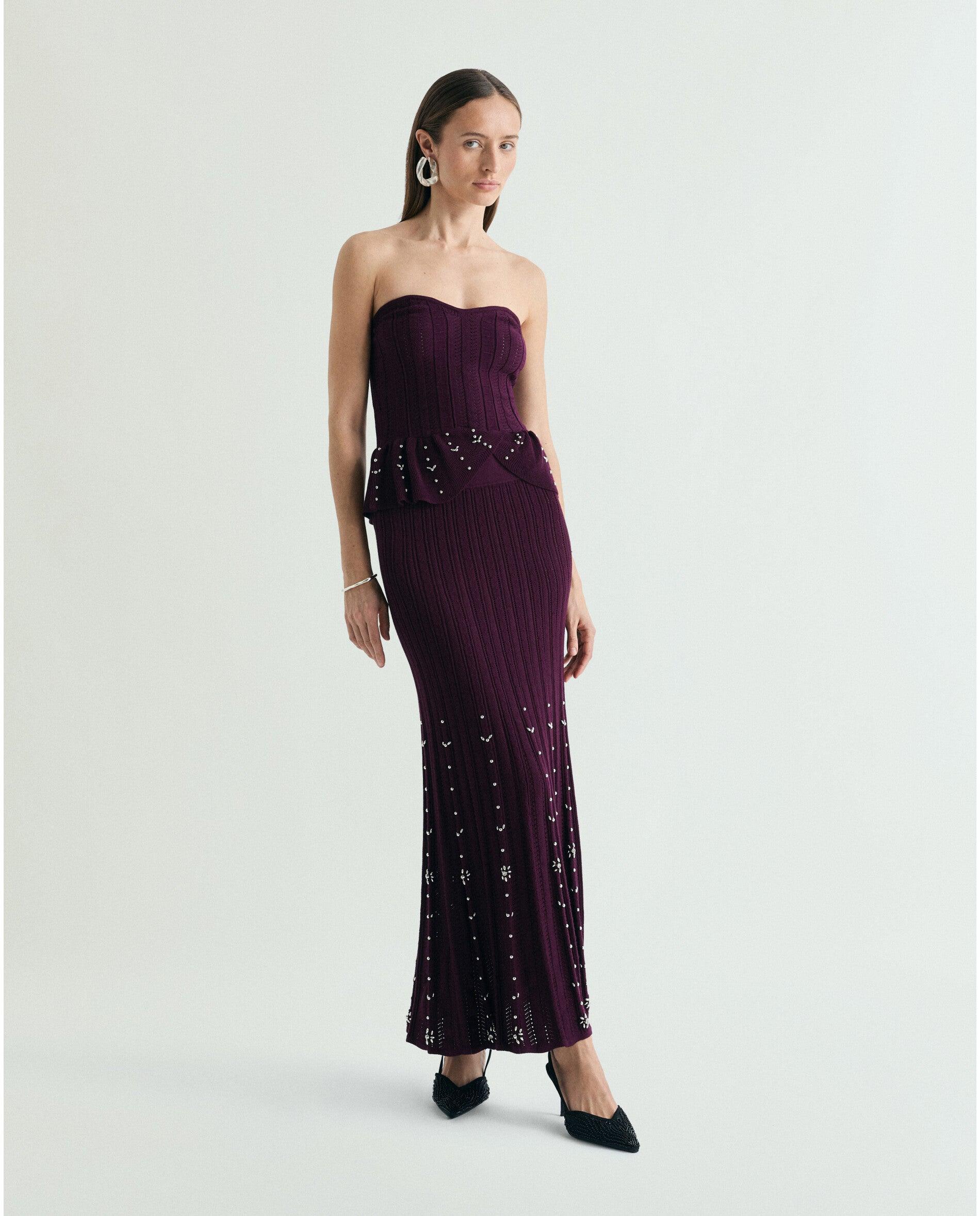 Imagem 0 de Saia de Malha Midi com Strass