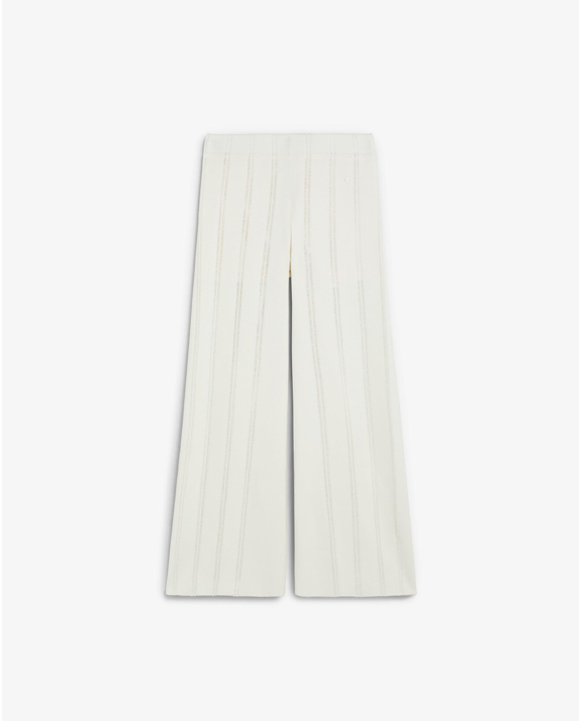 Imagem 0 de Calças de Malha com Perfurados e Cintura Alta