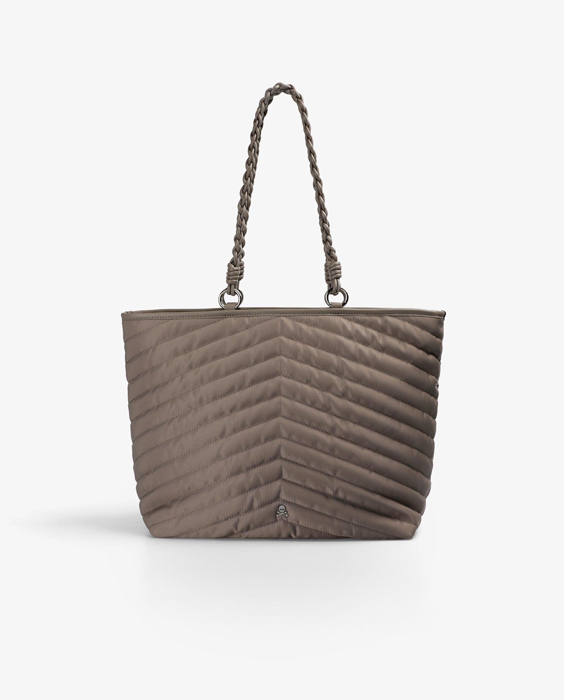 Shopper Acolchoado com Fecho Zip Taupe-2