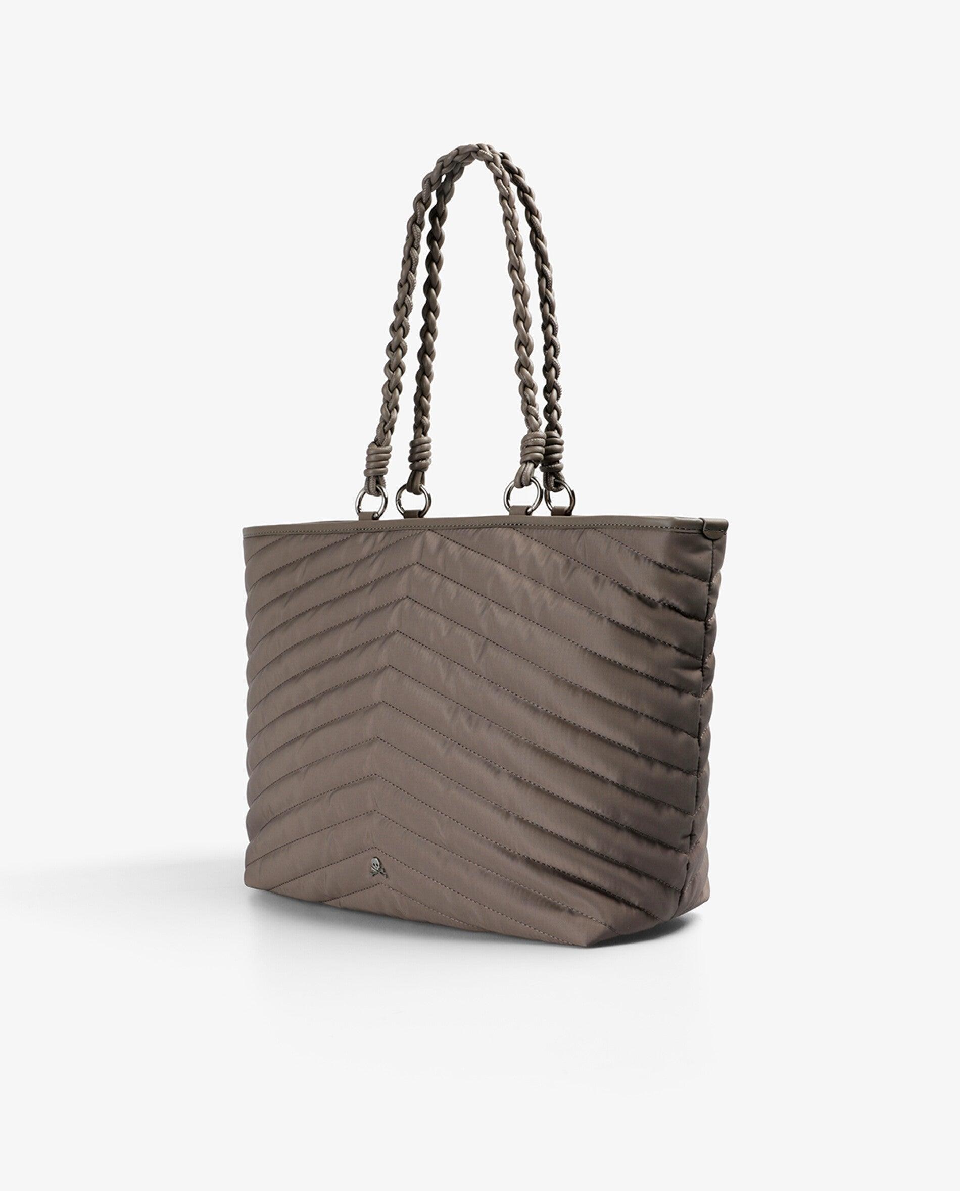 Shopper Acolchoado com Fecho Zip Taupe-4
