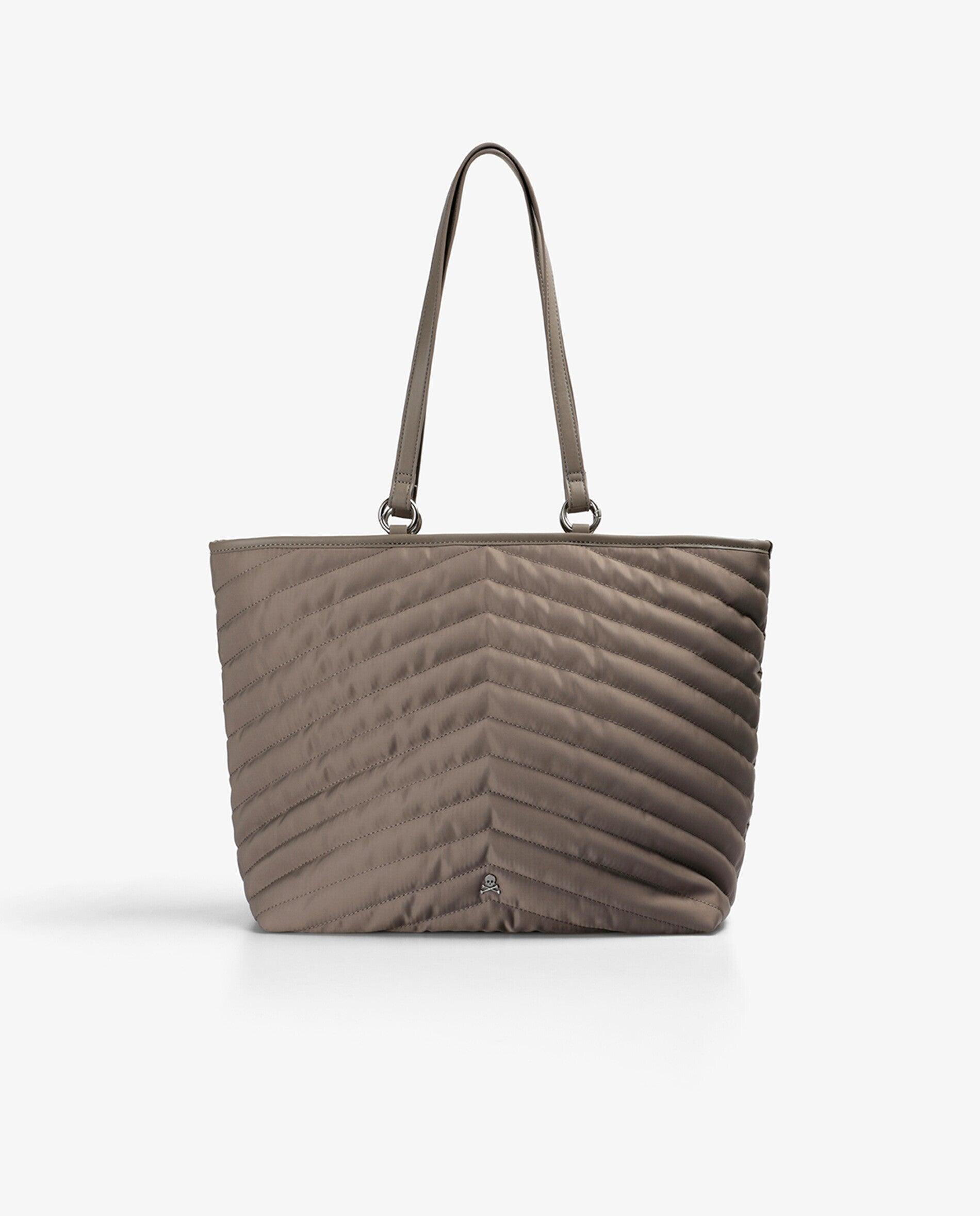 Shopper Acolchoado com Fecho Zip Taupe-5