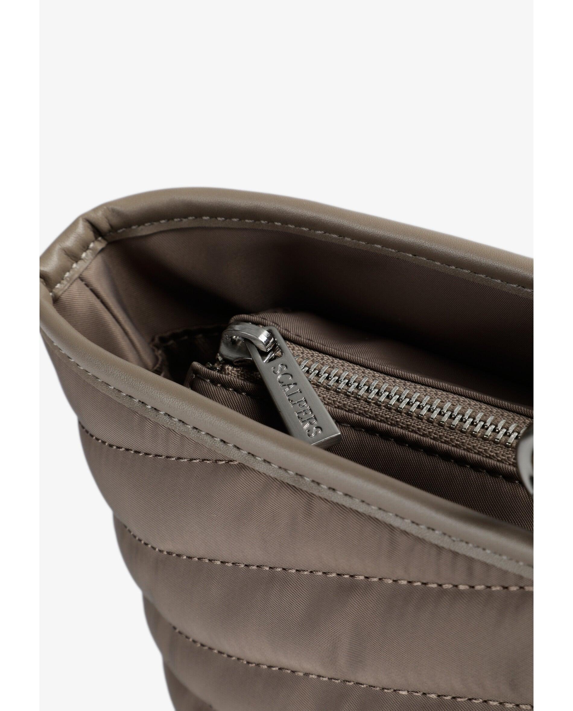 Shopper Acolchoado com Fecho Zip Taupe-8