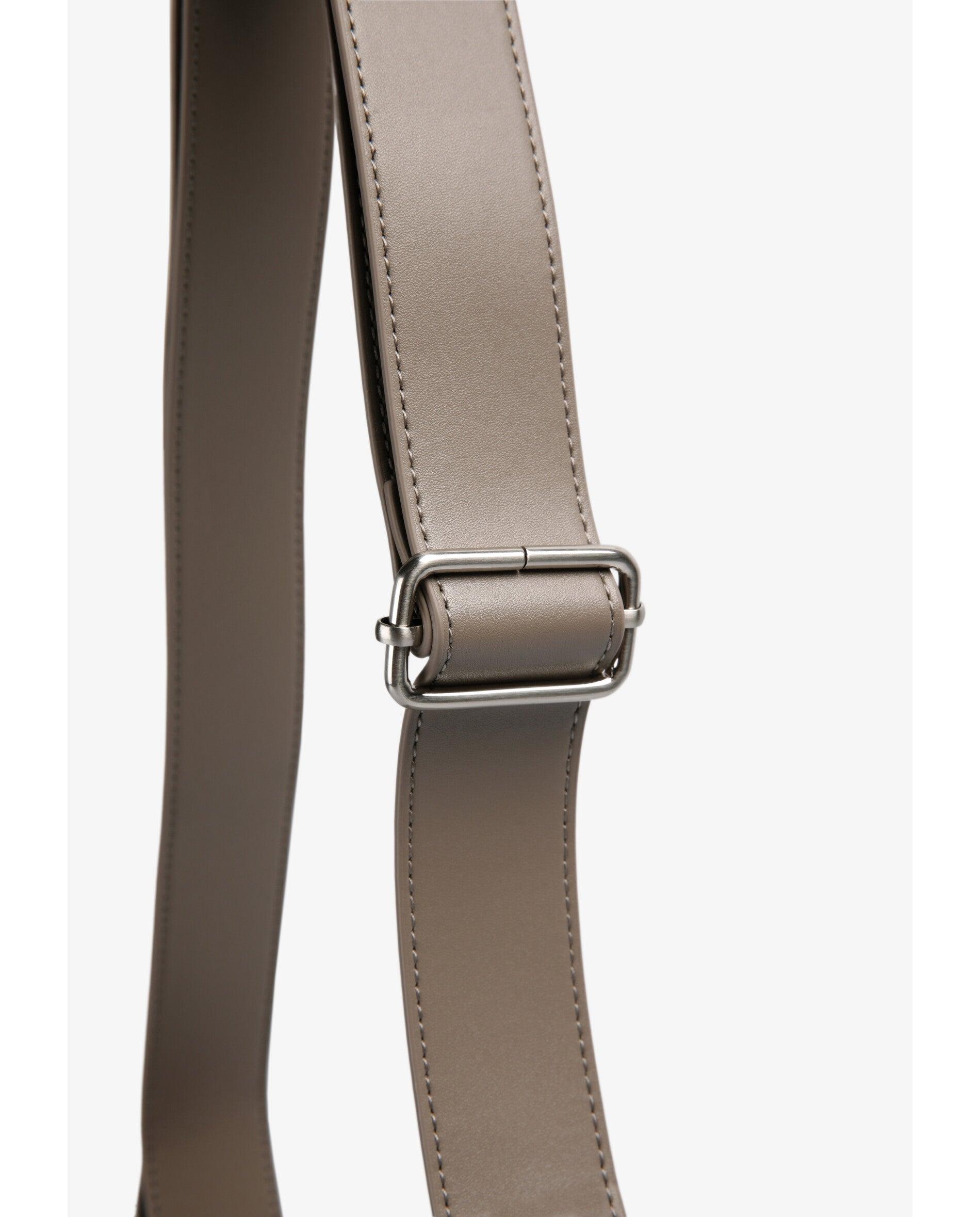 Mala a Tiracolo Acolchoada com Alça Regulável Taupe-7