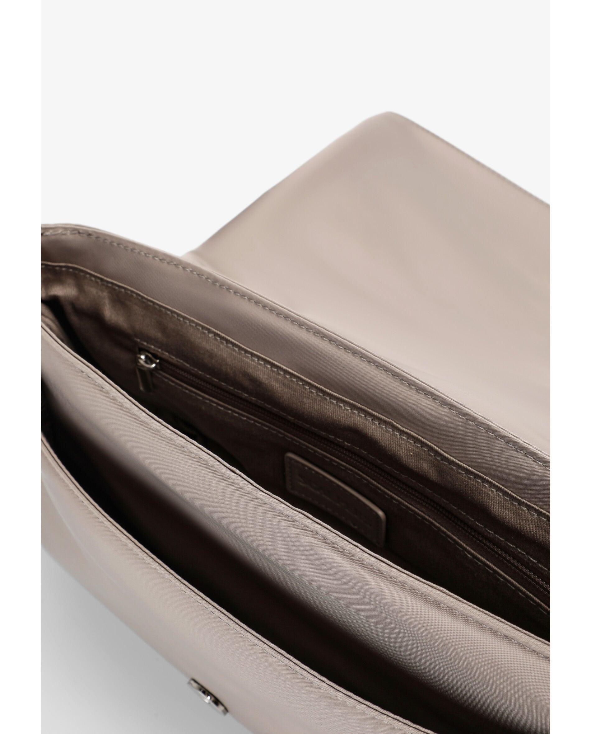 Mala a Tiracolo Acolchoada com Fecho de Íman Taupe-7