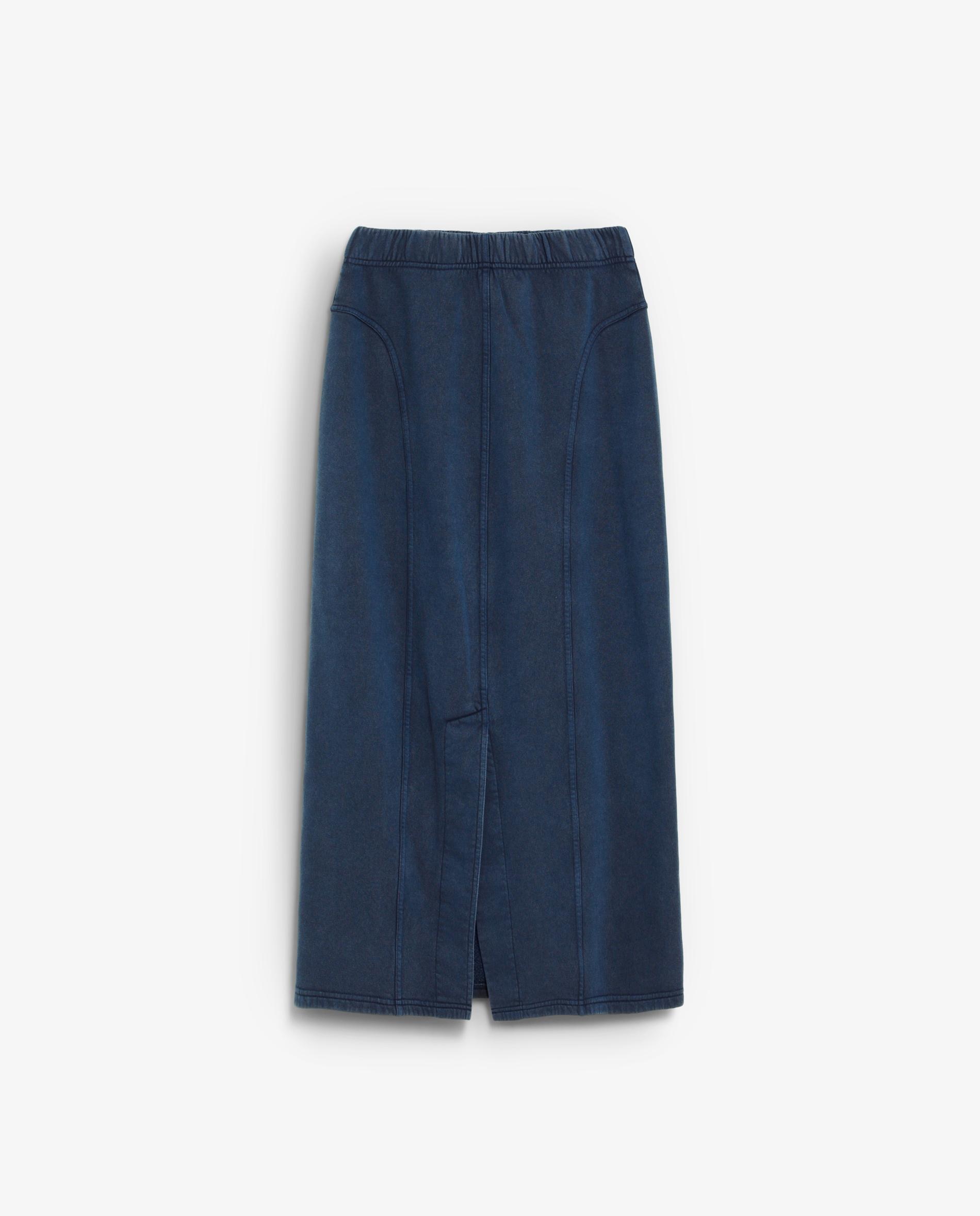 Saia Midi Ligeiramente Elástica Navy-5