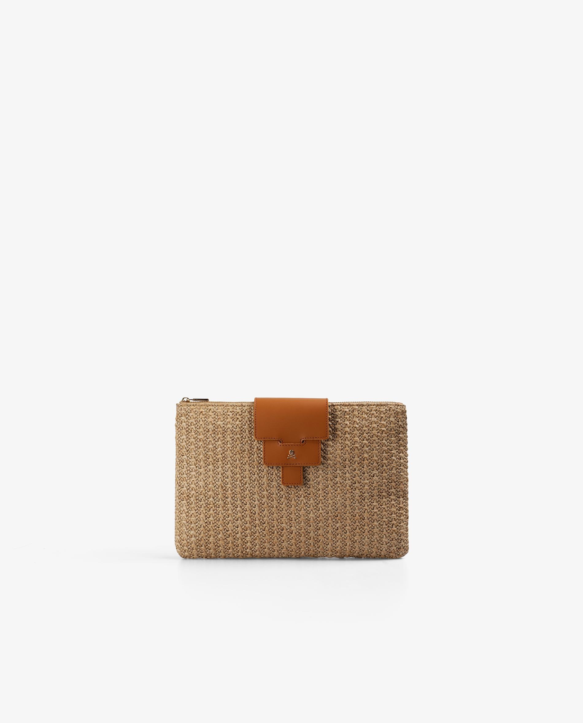 Imagem 0 de Mala de Mão Tipo Clutch em Tecido Entrançado