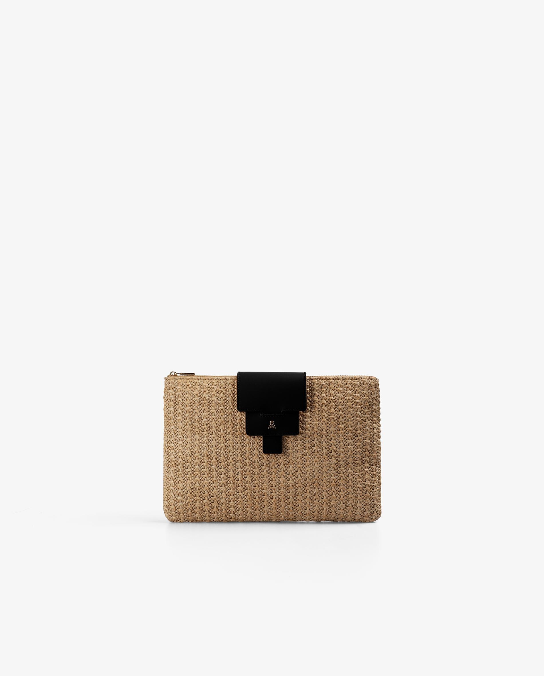 Imagem 0 de Mala de Mão Tipo Clutch em Tecido Entrançado