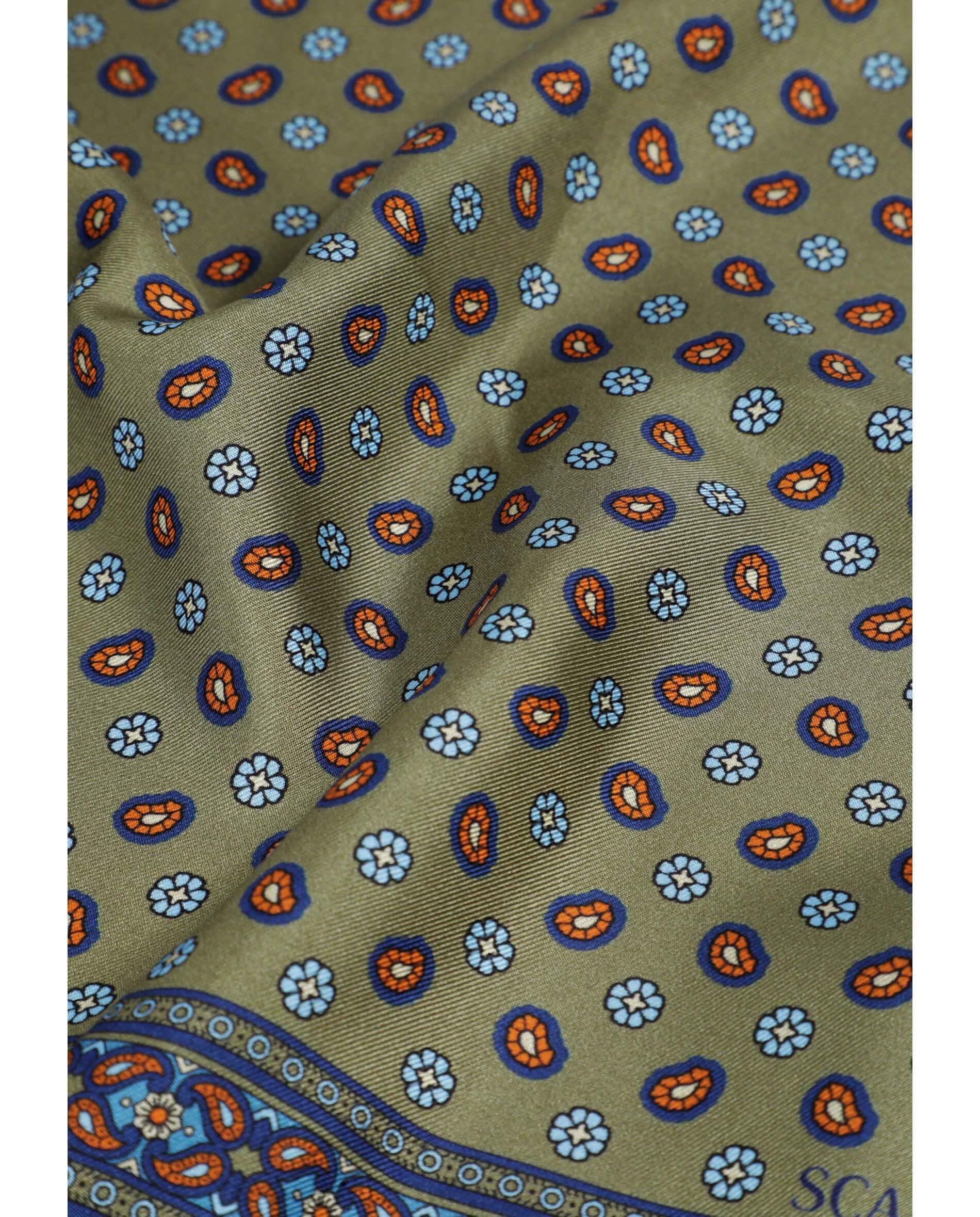 Écharpe de Seda com Estampado Navy-3