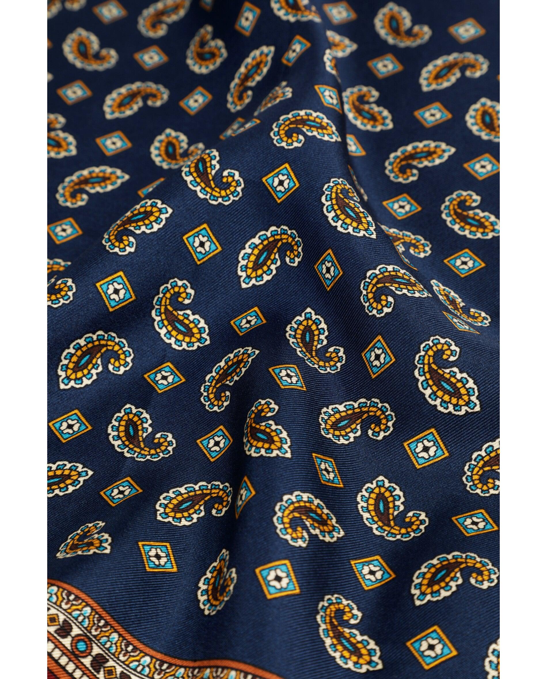 Écharpe de Seda com Estampado Bordeaux-3