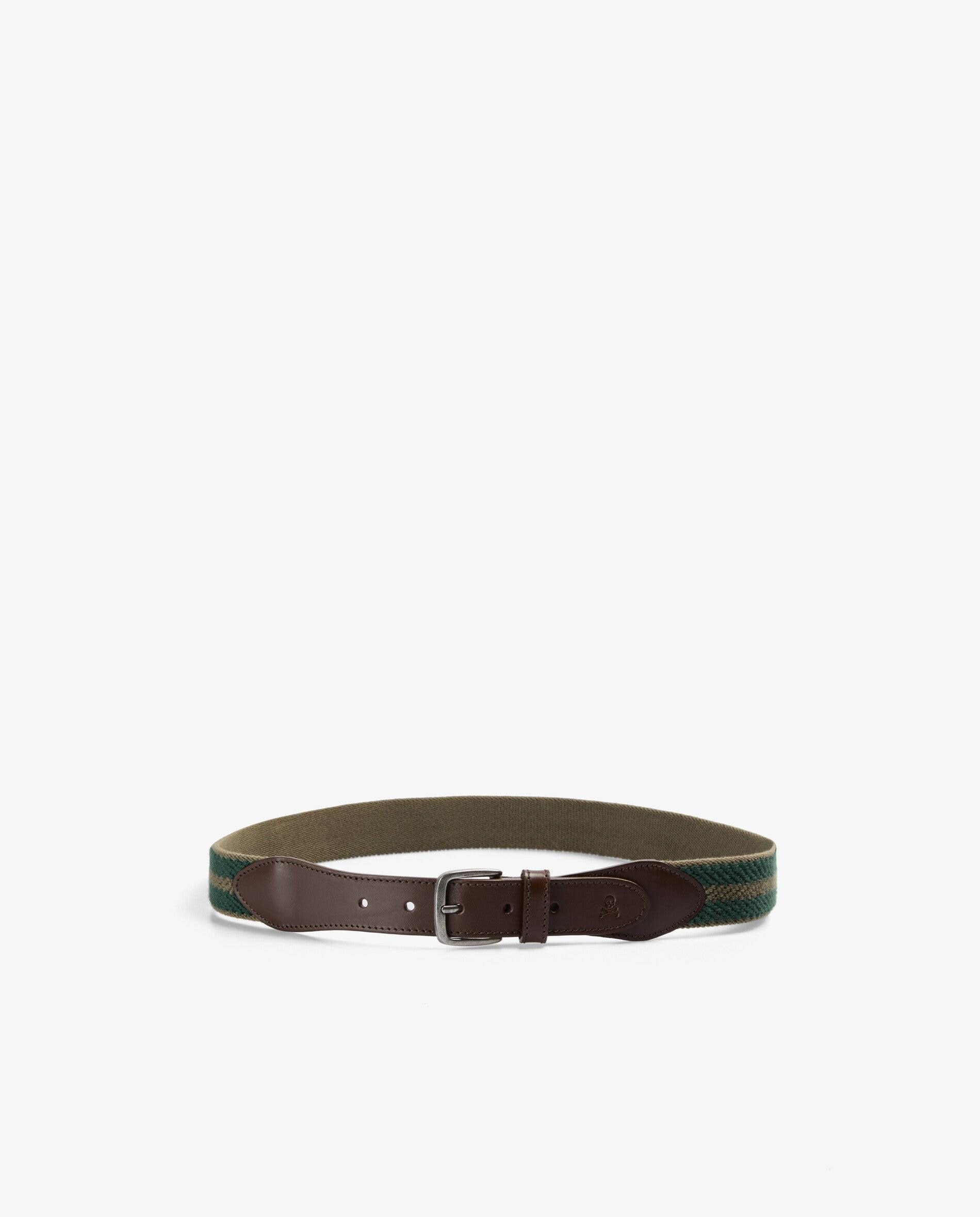 Cinto Combinado com Fivela Metálica Verde-2