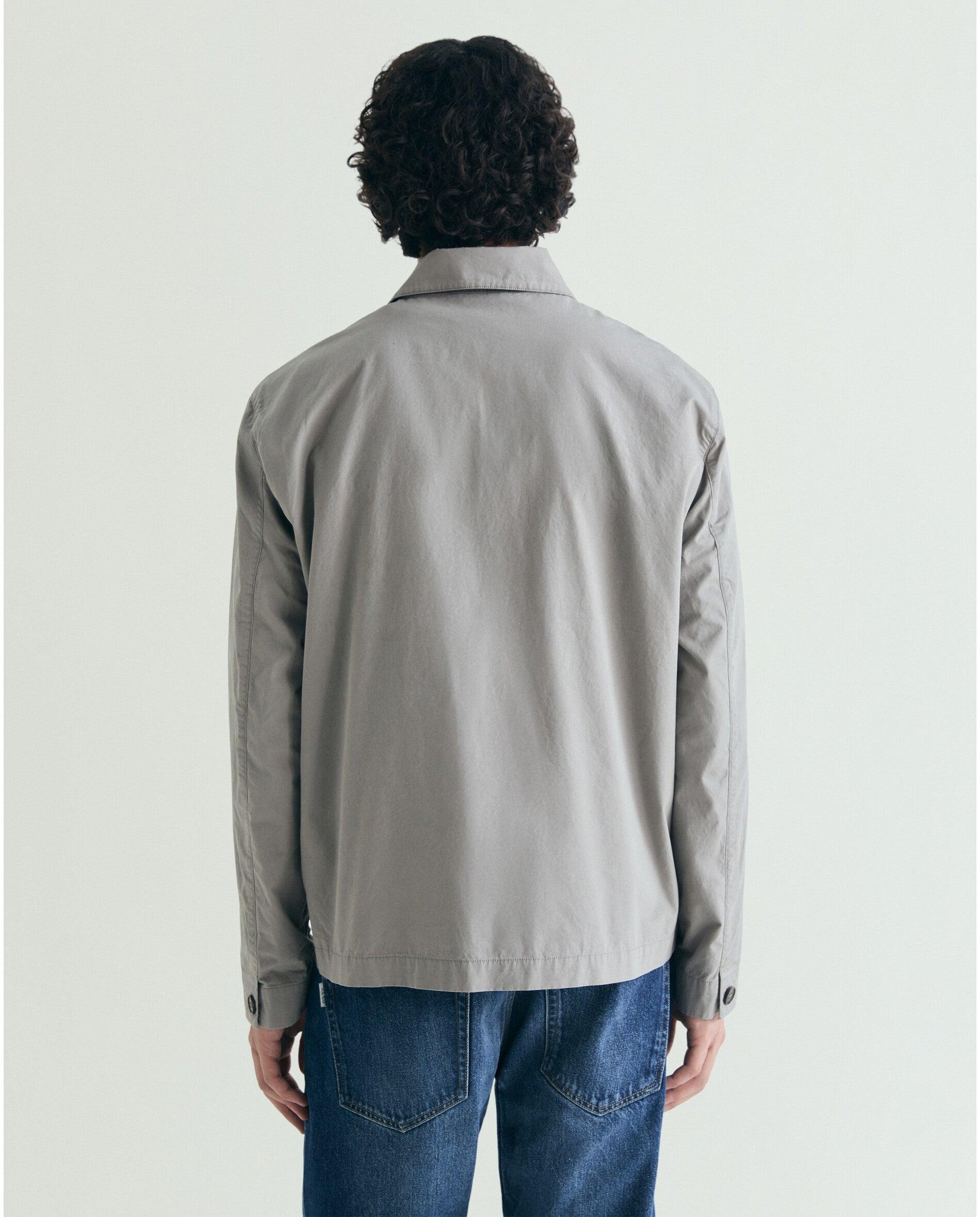 Sobrecamisa com Bolsos e Fecho de Botões Cinzento-3
