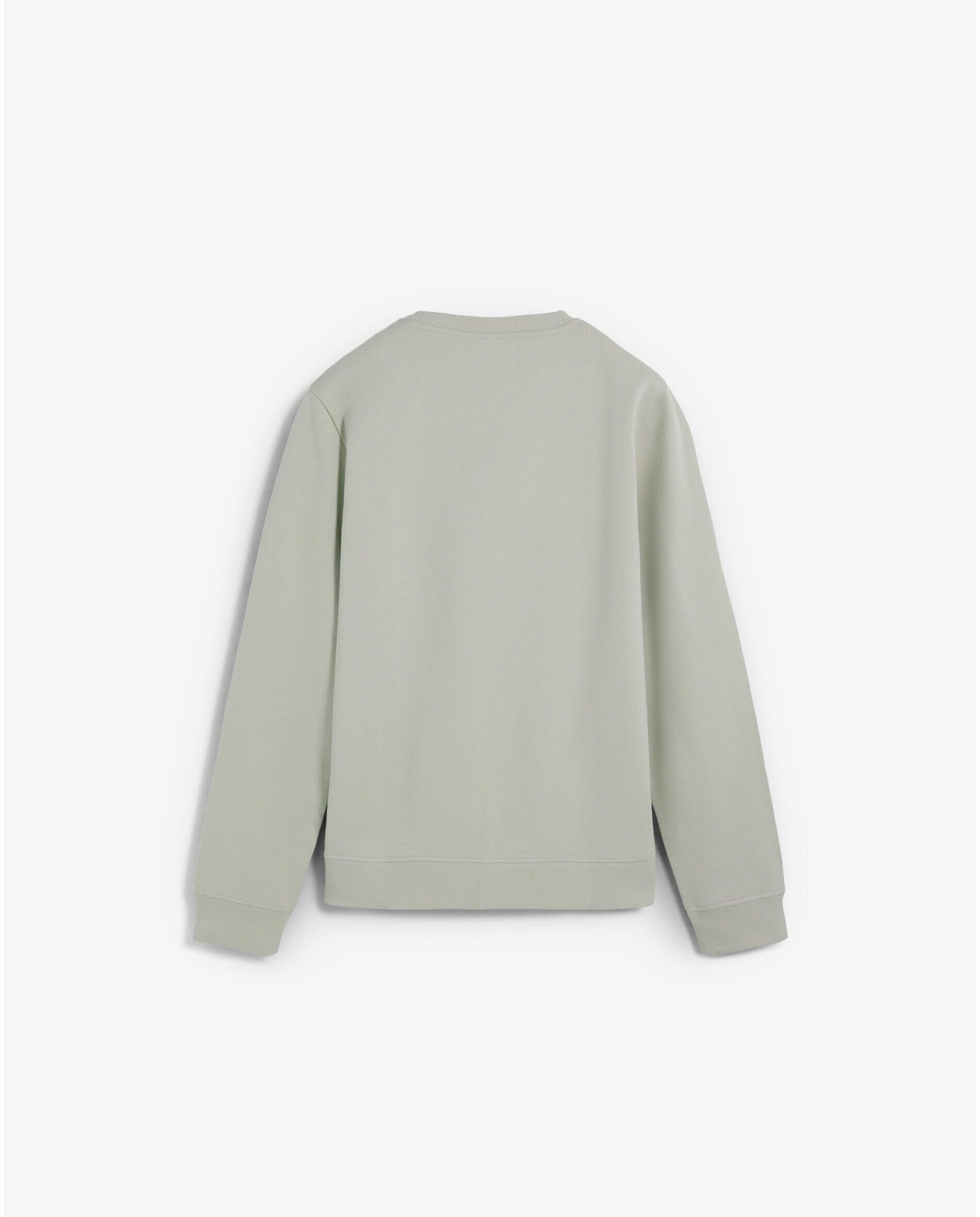 Sweatshirt de Algodão com Gola Redonda Verde-antiquário-2