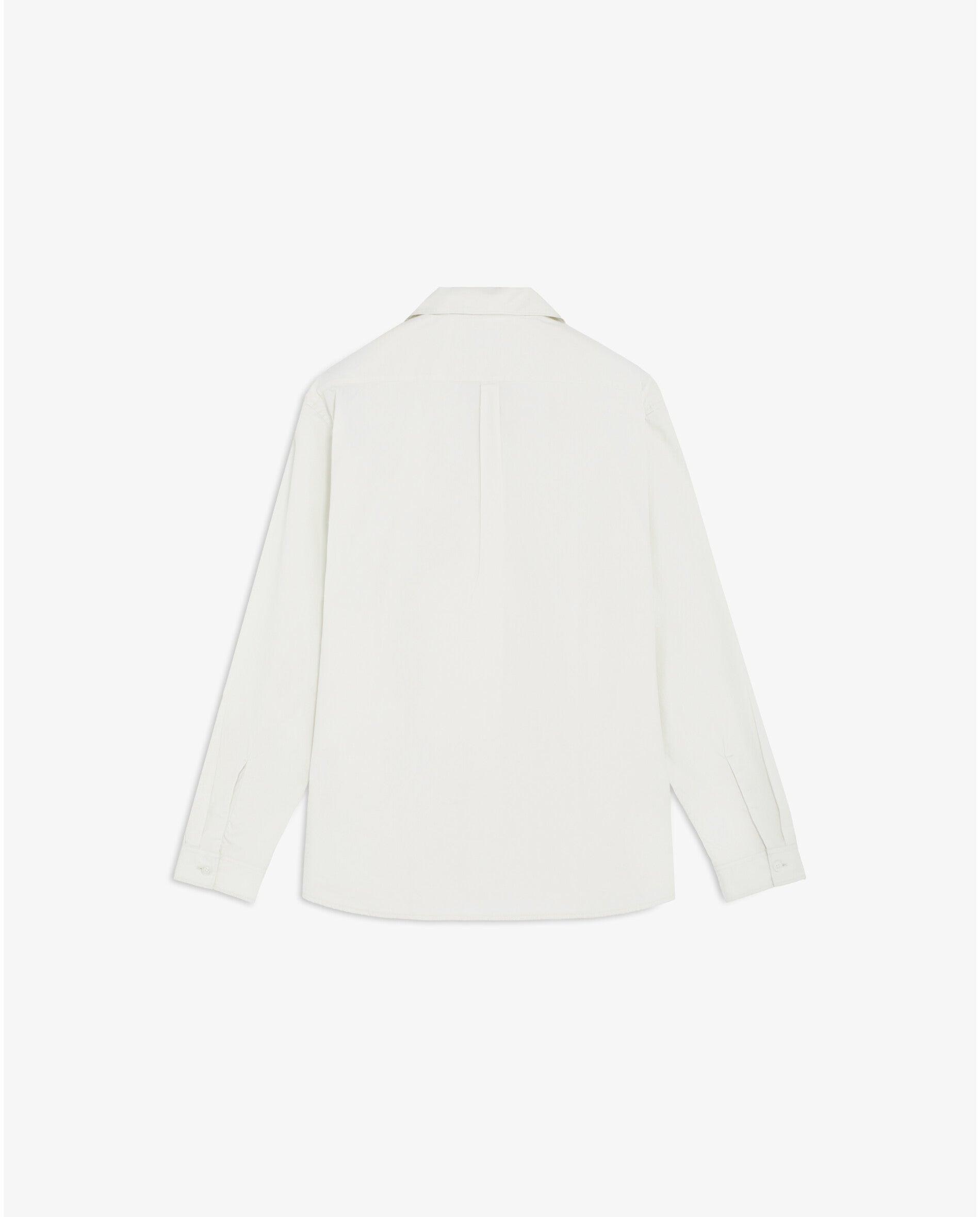 Camisa Regular Fit com Bolso no Peito Creme-6