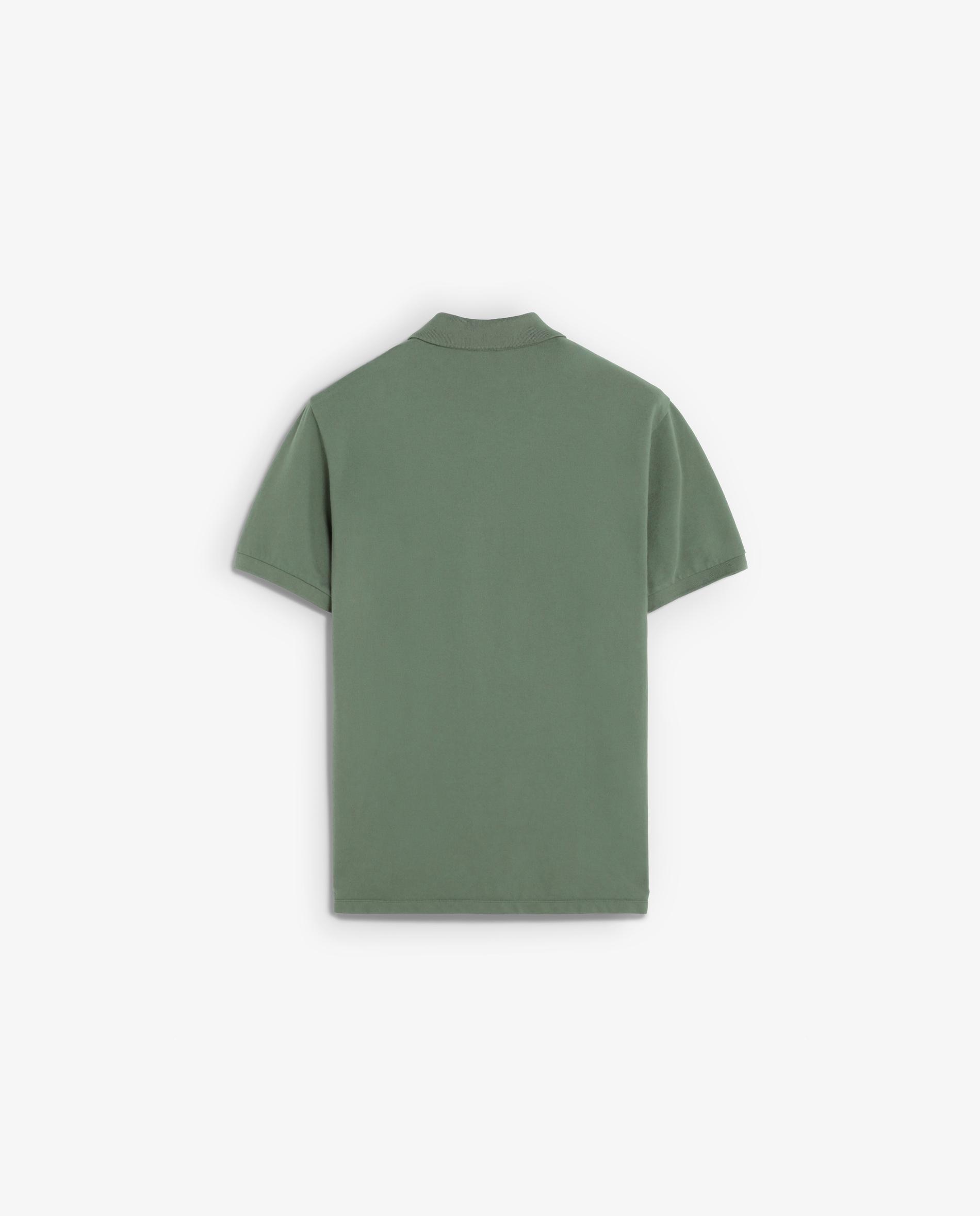 Polo Piqué de Manga Curta Regular Fit Verde-militar-6